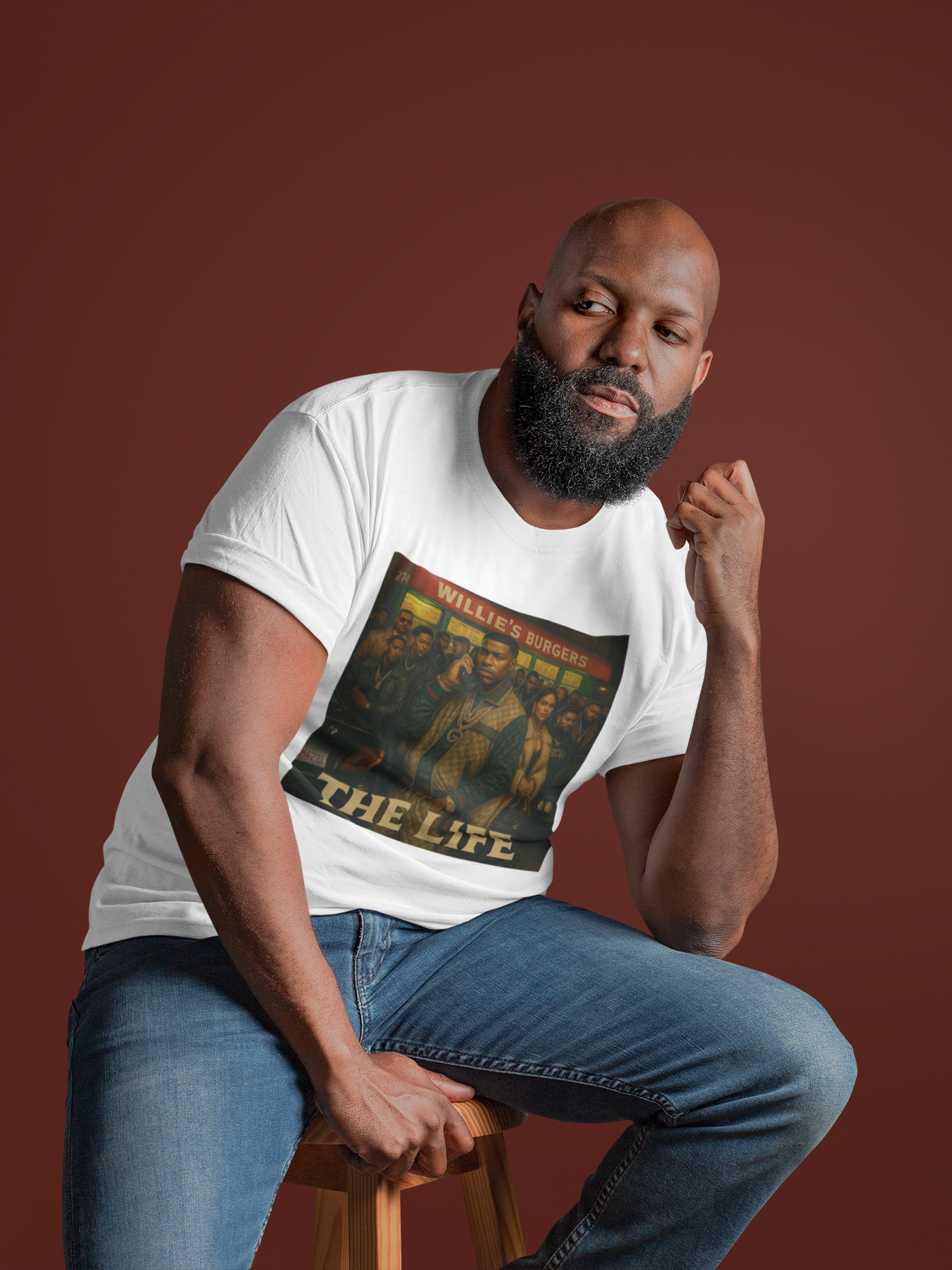 The LIFE - Vintage t-shirt, Men's Casual tee 