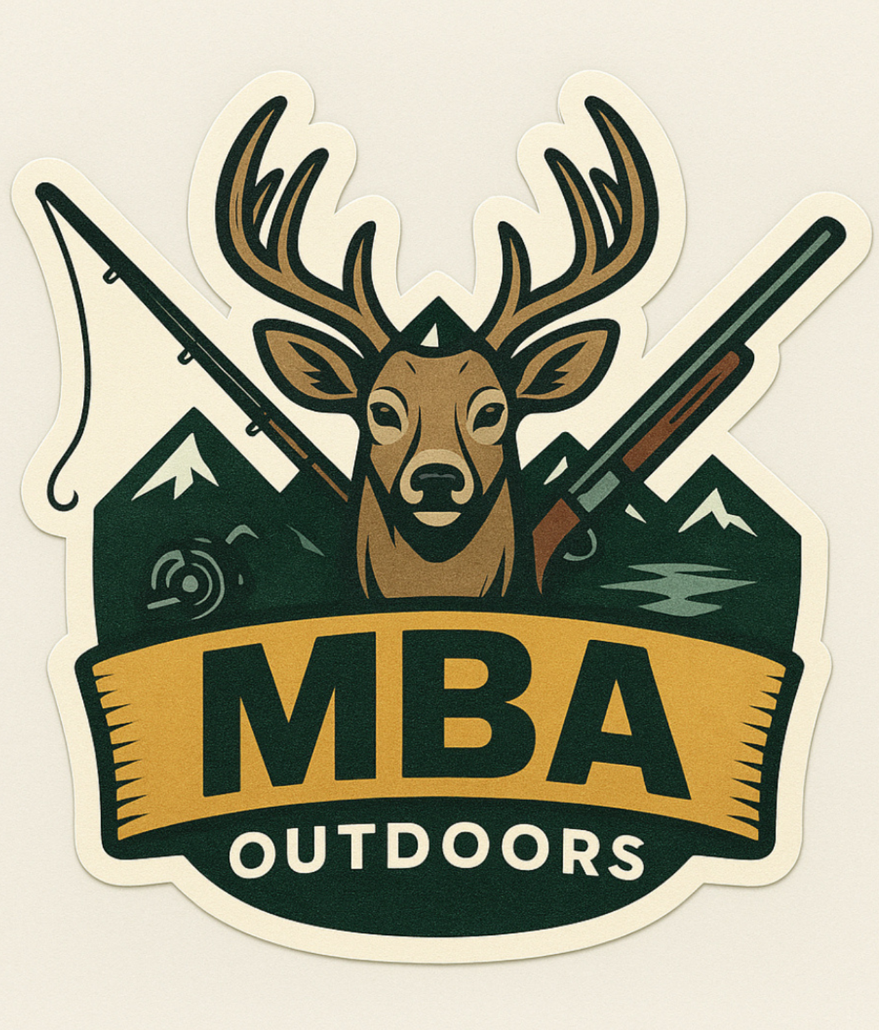MBAOUTDOORS Deer/Gun/Rod Sticker product thumbnail image MBAOUTDOORS Deer/Gun/Rod Sticker product thumbnail image