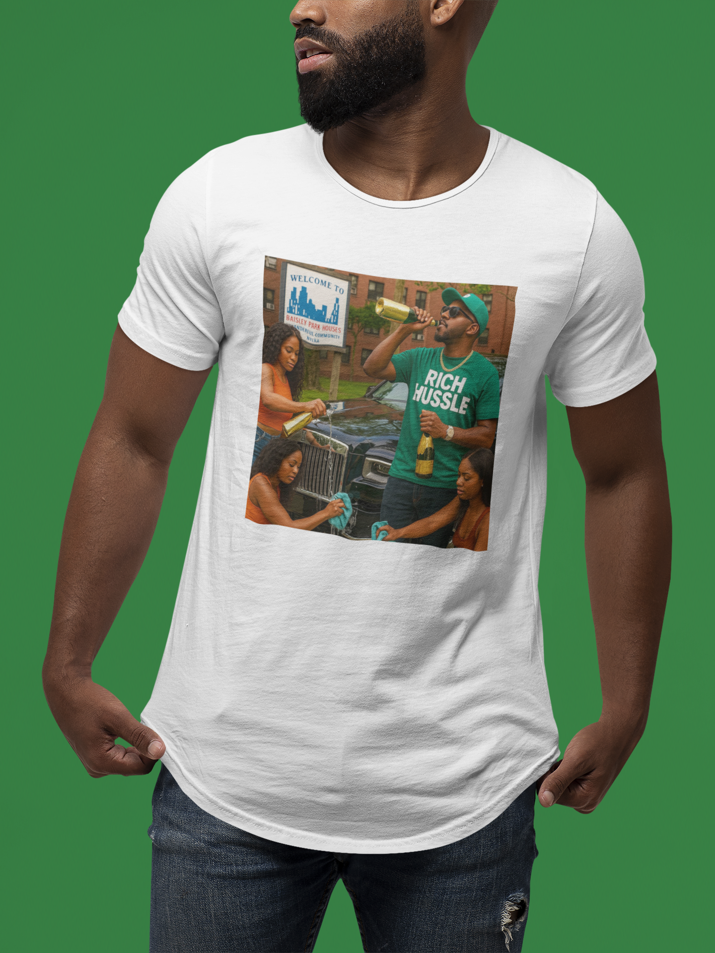 Rich Hussle - Vintage Style T-Shirt, Casual Retro T-Shirt product thumbnail image