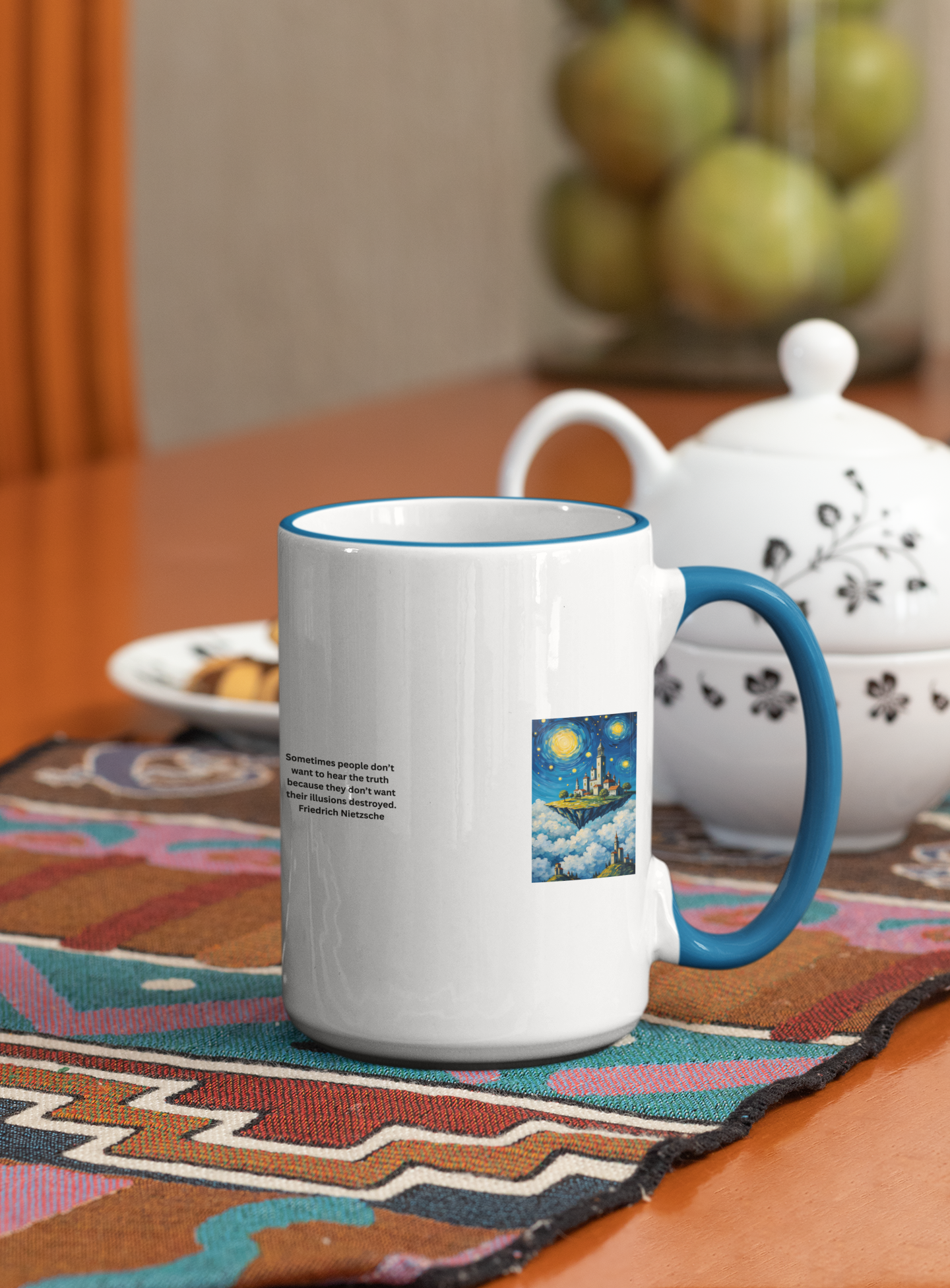 Ceramic Mug, Starry Night Nietzsche Quote Coffee Cup, Unique Gift for Coffee Lovers, Artistic Decor, Inspirational Quote, 15oz product thumbnail image Ceramic Mug, Starry Night Nietzsche Quote Coffee Cup, Unique Gift for Coffee Lovers, Artistic Decor, Inspirational Quote, 15oz product thumbnail image