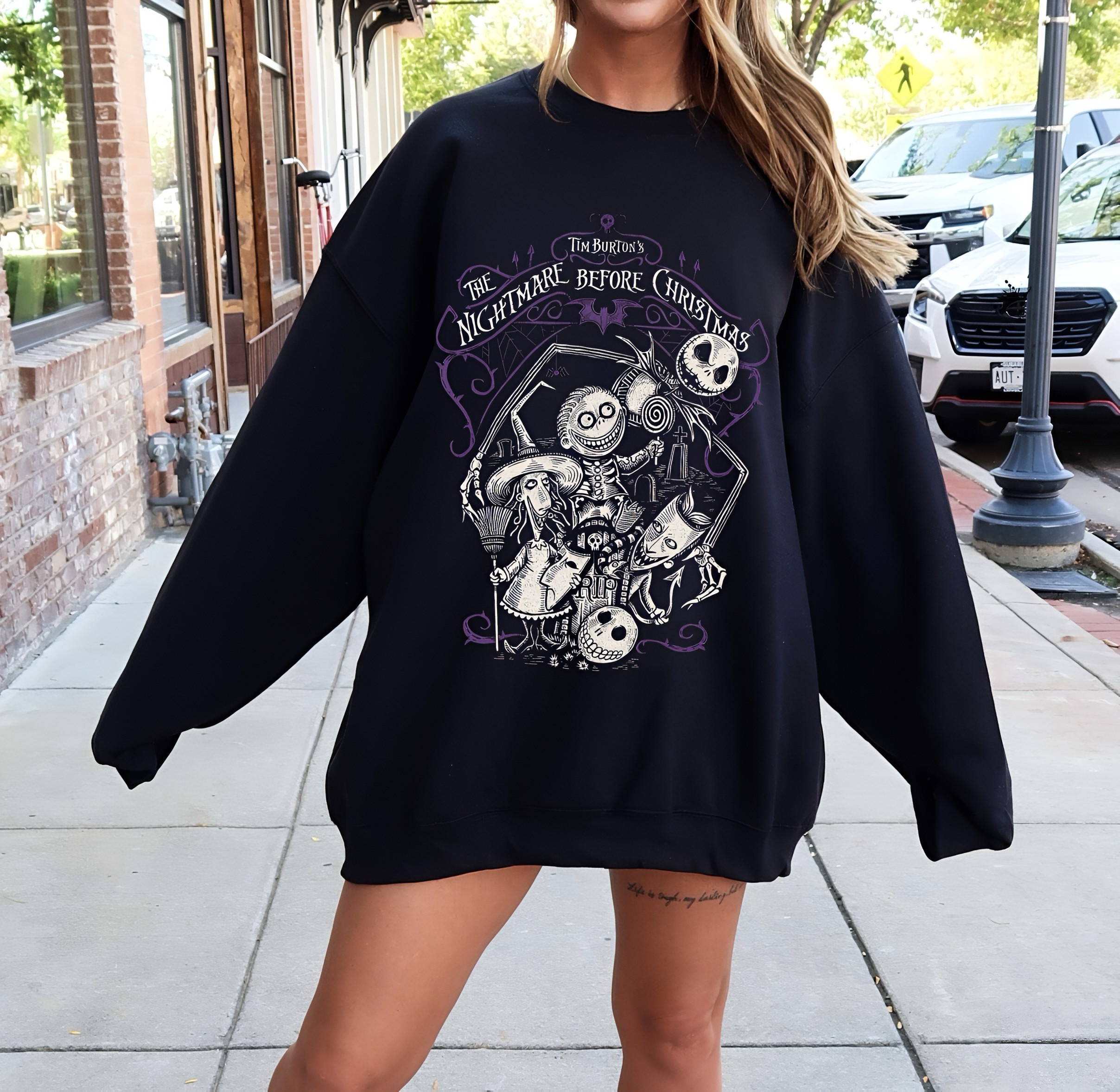 Iconic NightMare Before Christmas Crewneck Sweatshirt Iconic NightMare Before Christmas Crewneck Sweatshirt