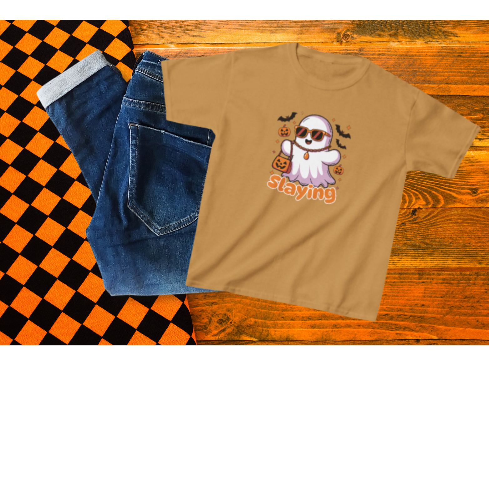 Kids Halloween Ghost Slaying Tee product thumbnail image Kids Halloween Ghost Slaying Tee product thumbnail image