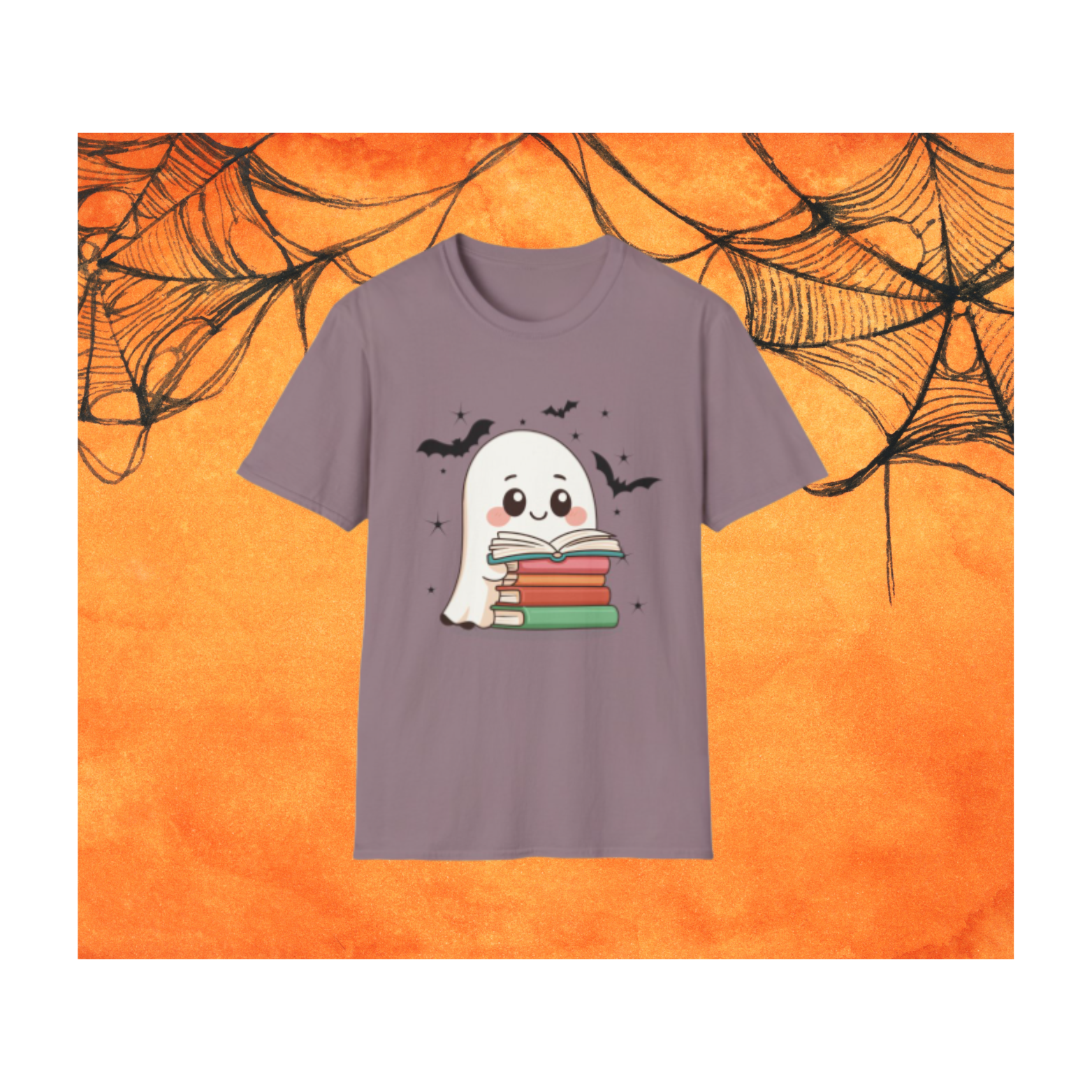 Cute Ghost Book Lover T-Shirt product thumbnail image Cute Ghost Book Lover T-Shirt product thumbnail image