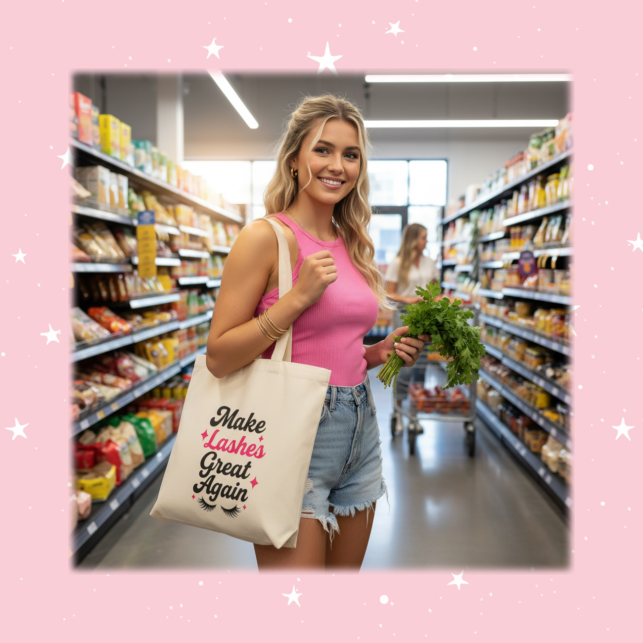 Make Lashes Great Again – Cotton Tote Bag - Glamsis product thumbnail image Make Lashes Great Again – Cotton Tote Bag - Glamsis product thumbnail image