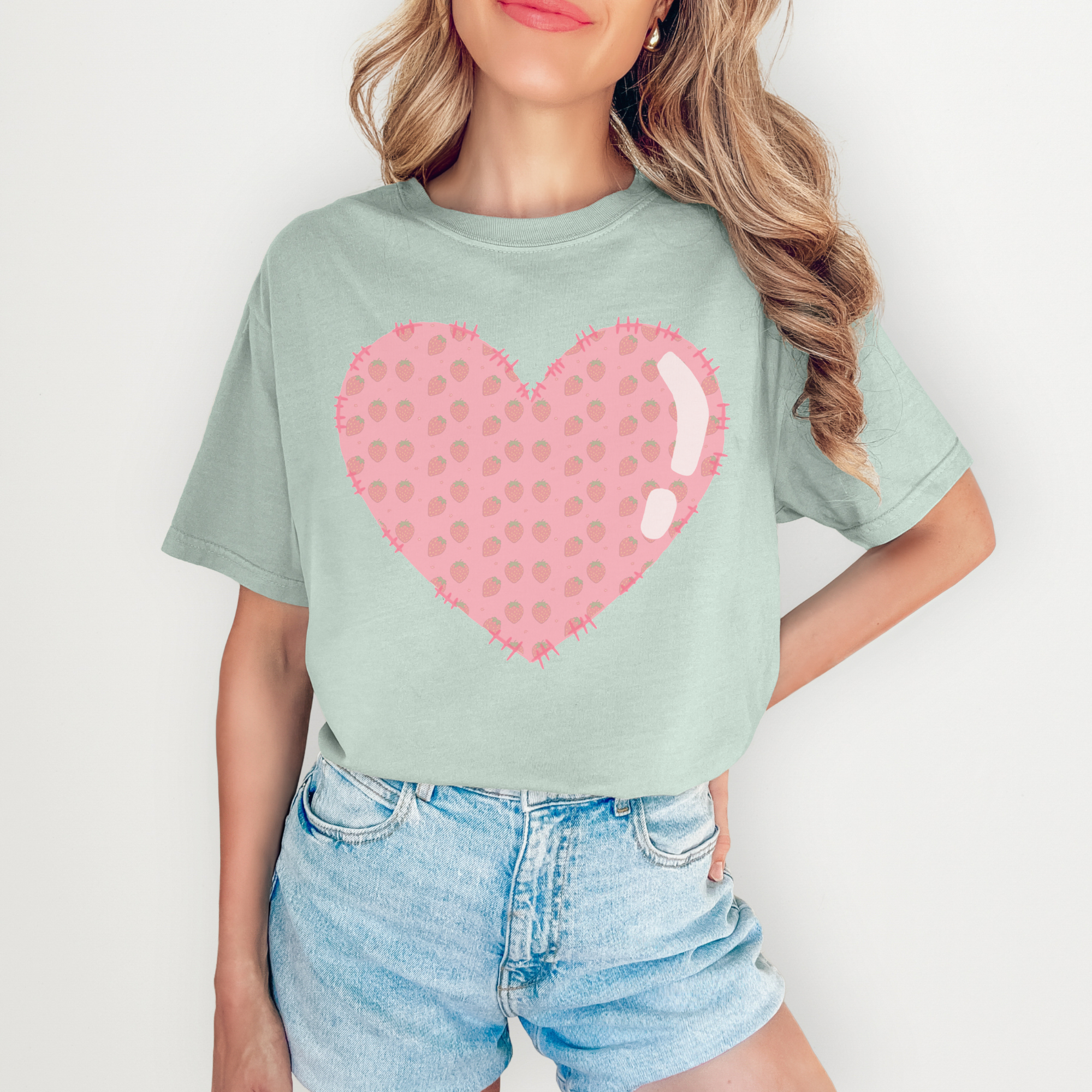Heart  T-Shirt, Cute Casual Tee, Gift for Her, Valentine's Day Shirt, Summer Style Top, Trendy Graphic Tee