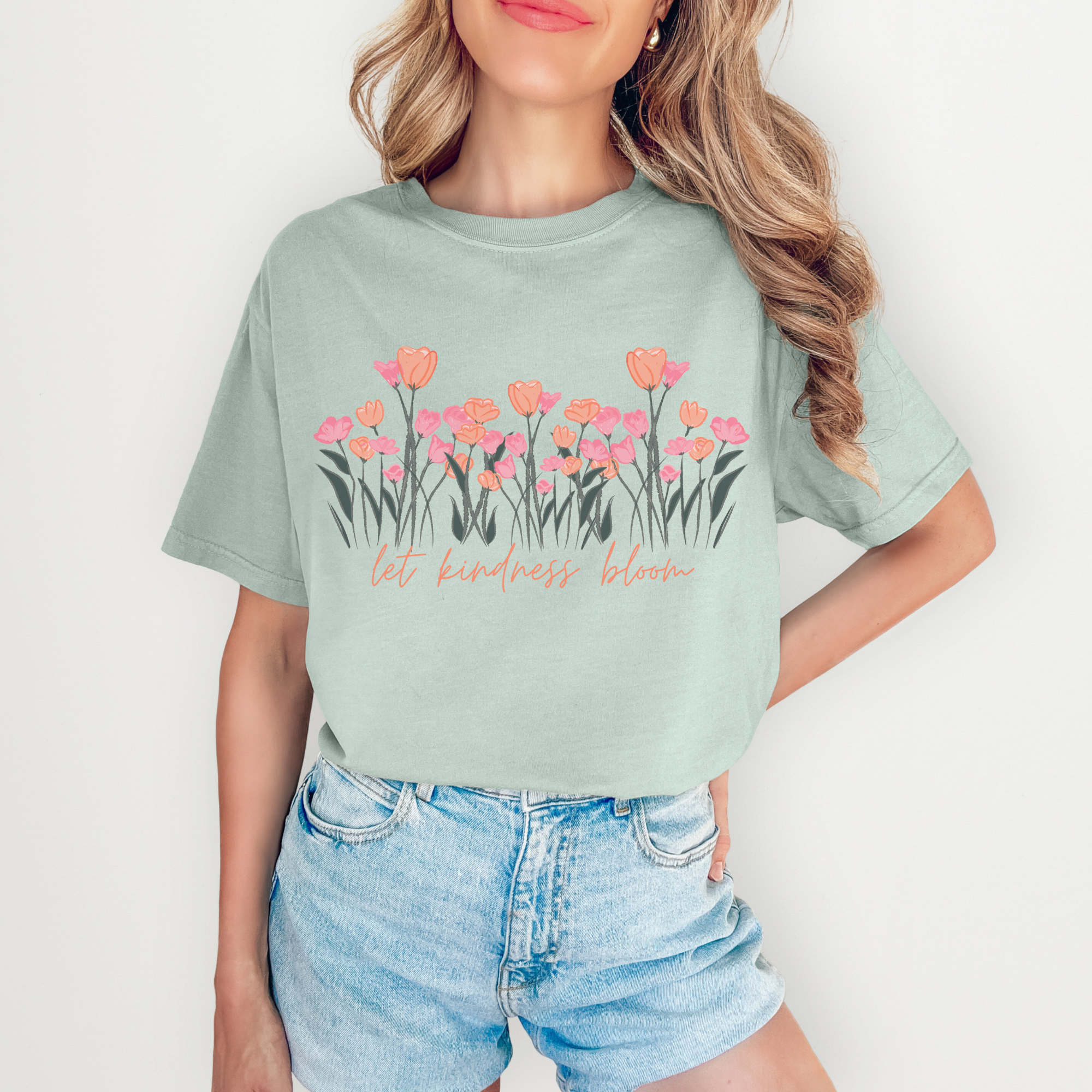 Unisex Flower Graphic T-shirt, Let Kindness Bloom Tee, Floral T-shirt for Spring, Positive Vibes Shirt, Gift for Nature Lovers Unisex Flower Graphic T-shirt, Let Kindness Bloom Tee, Floral T-shirt for Spring, Positive Vibes Shirt, Gift for Nature Lovers
