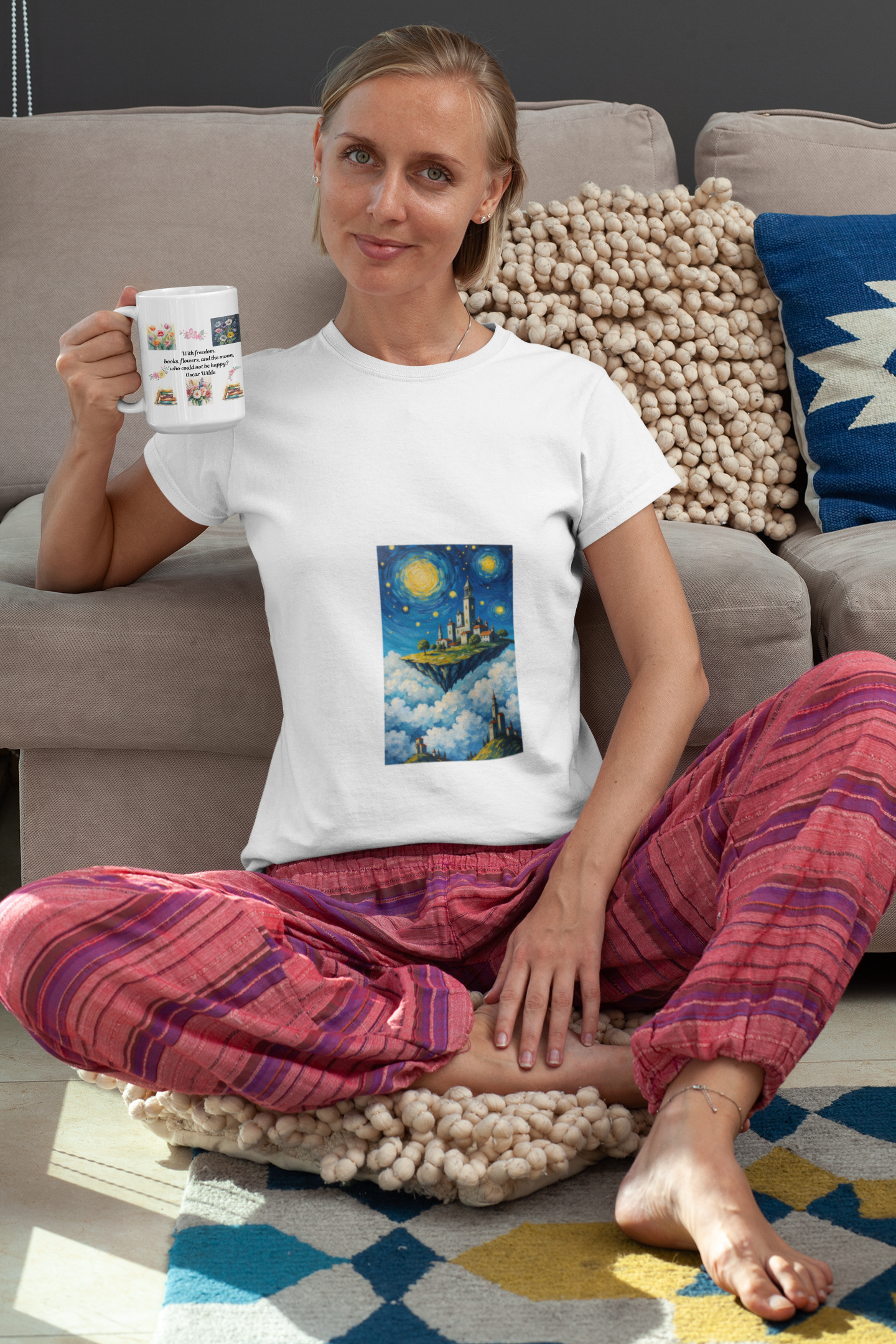 Nature-Inspired Ceramic Mug, Floral Designs, Inspirational Quotes, Perfect Gift for Tea and Coffee Lovers, Home and Garden Decor, [...] product thumbnail image