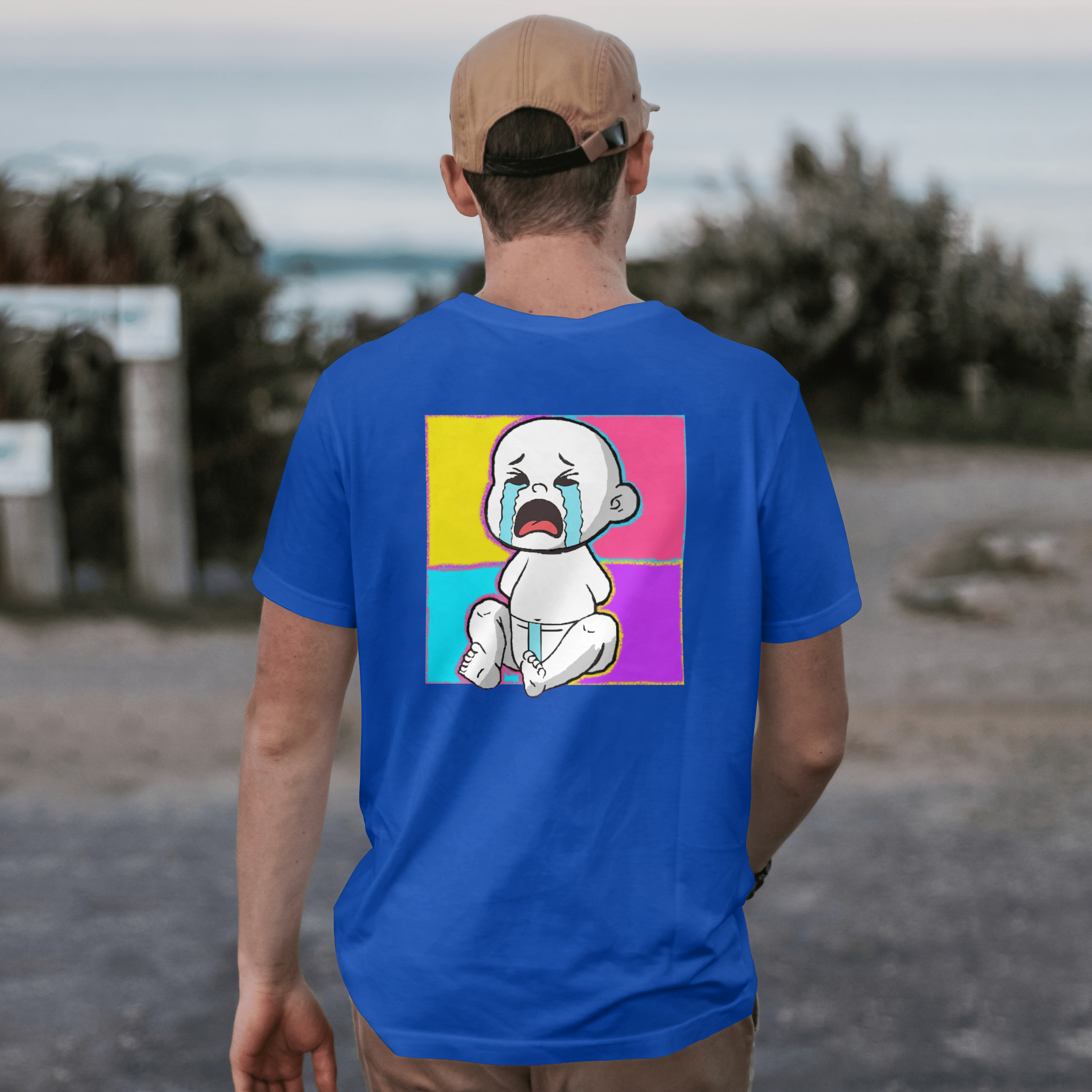 Crying Baby Graphic Tee, CodeStripeLife, Fun Casual Shirt, Unisex T-Shirt, Funny Gift for Parents product thumbnail image