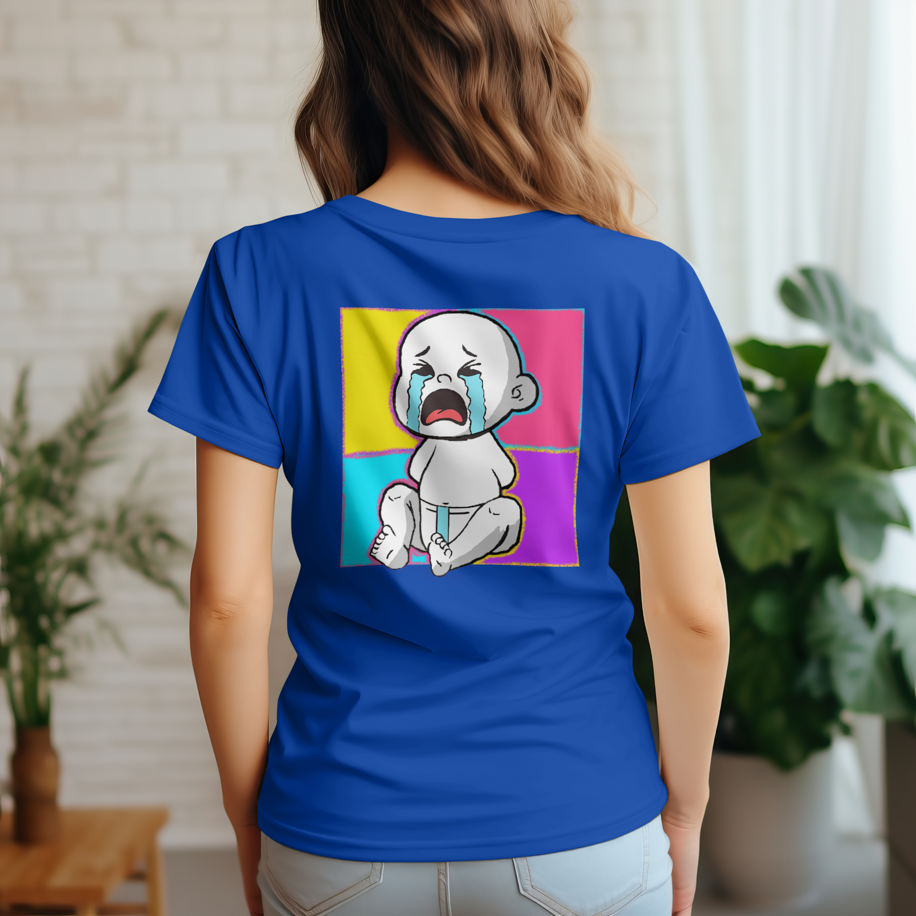 Crying Baby Graphic Tee, CodeStripeLife, Fun Casual Shirt, Unisex T-Shirt, Funny Gift for Parents product thumbnail image