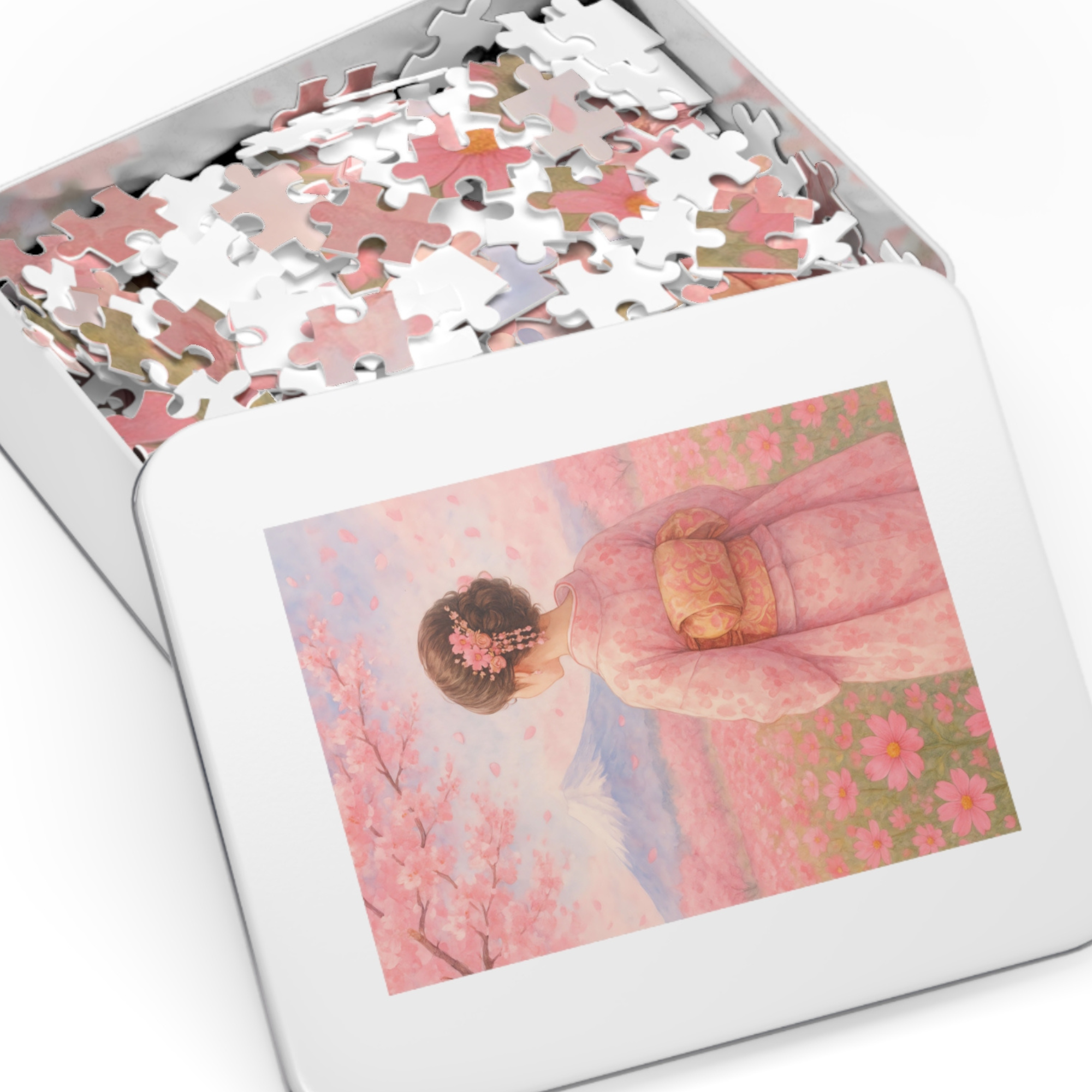 Japanese Sakura &amp; Cosmos: Geisha in Bloom (Edition.2) Jigsaw Puzzle product thumbnail image