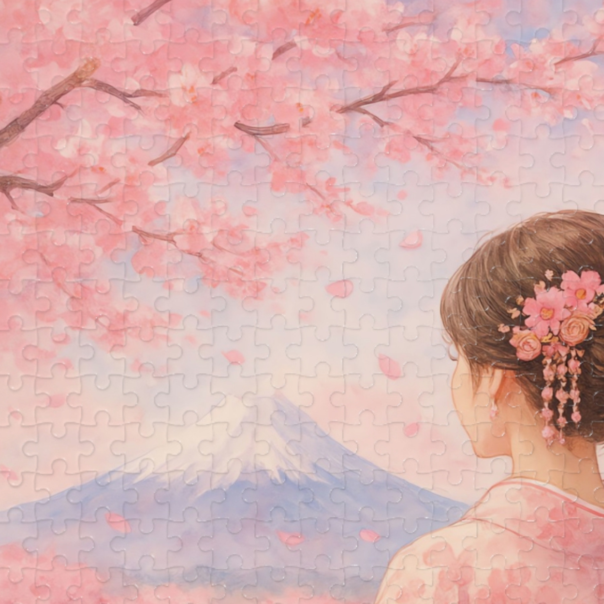 Japanese Sakura &amp; Cosmos: Geisha in Bloom (Edition.2) Jigsaw Puzzle product thumbnail image