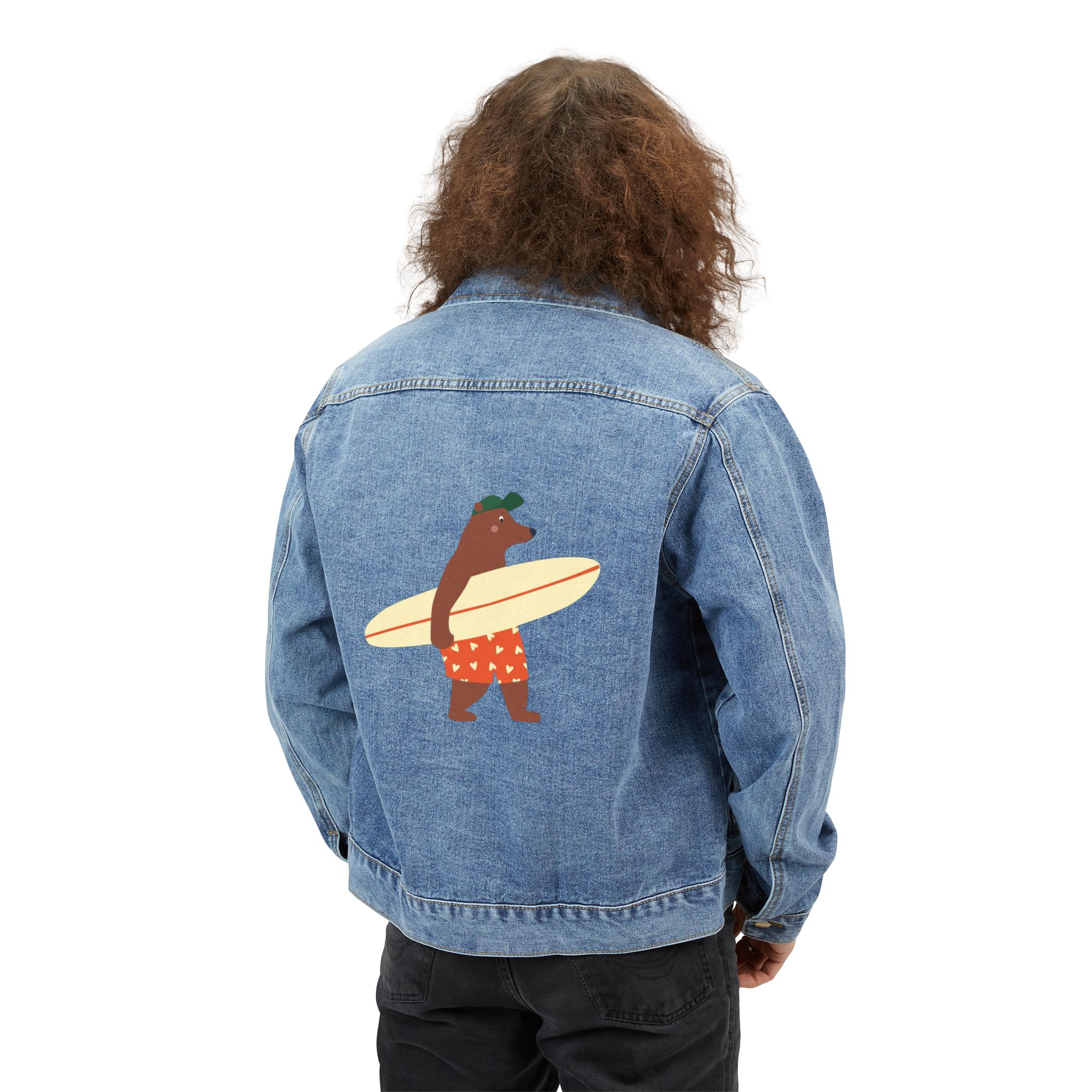 Personalized Men's Denim Jacket, Customizable Casual Wear, Fall Fashion, Trendy Outerwear, Summer Layering, Gift for Him, product thumbnail image