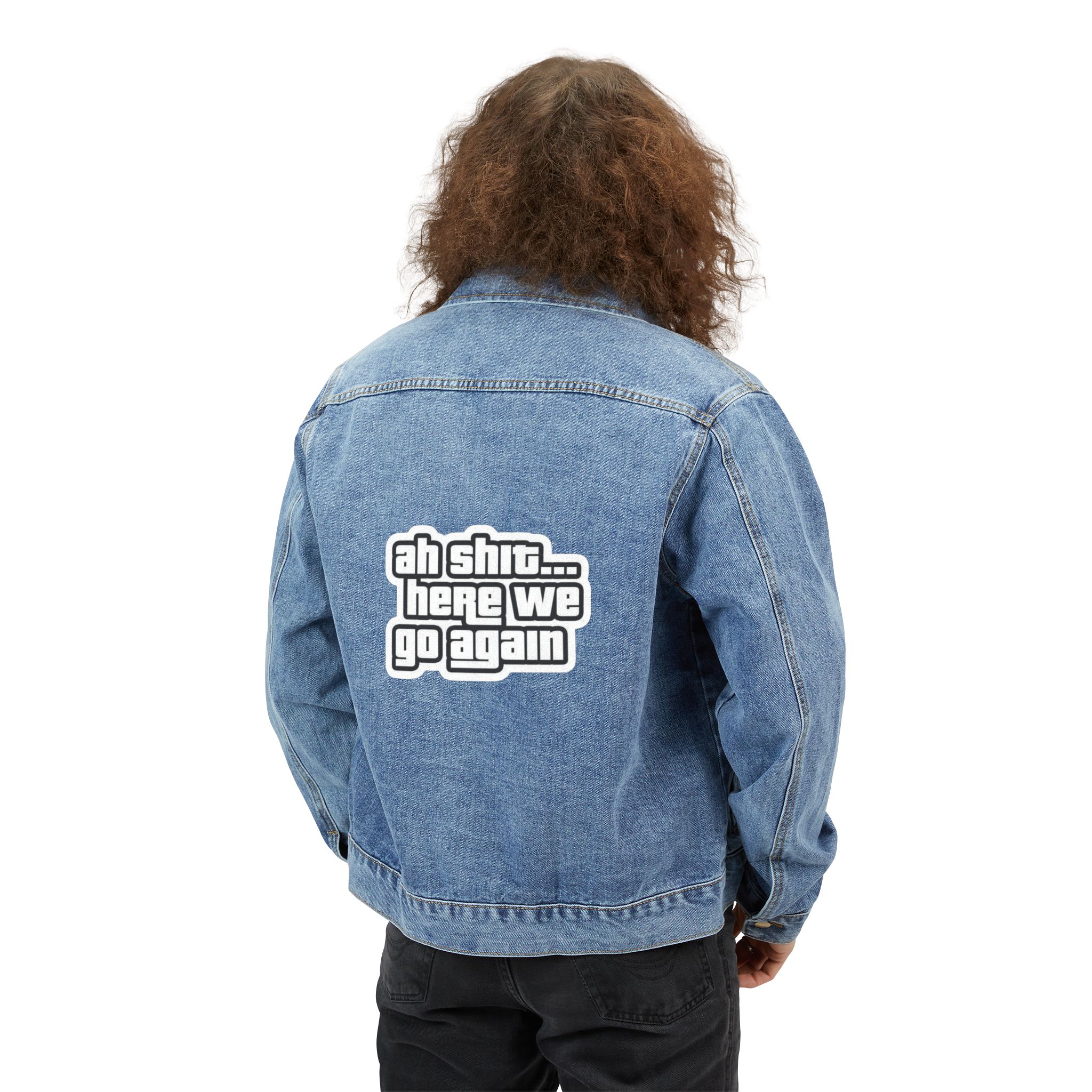 Personalized Men's Denim Jacket, Customizable Casual Wear, Fall Fashion, Trendy Outerwear, Summer Layering, Gift for Him, product thumbnail image