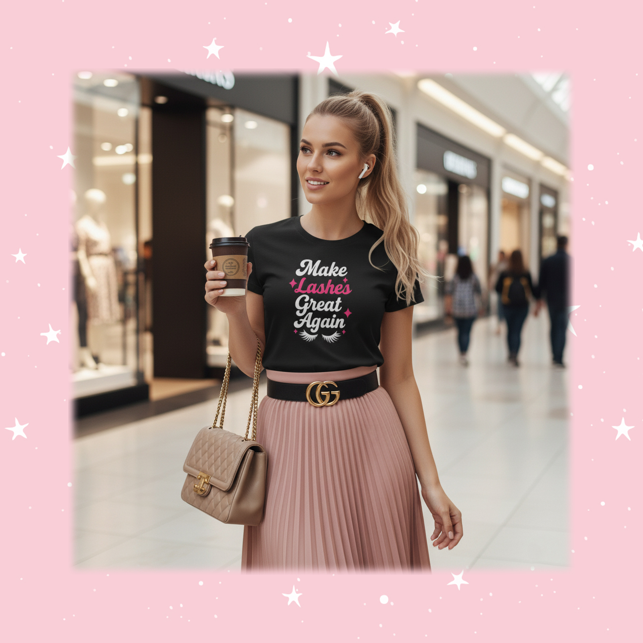 Make Lashes Great Again – Women’s Black Softstyle Tee