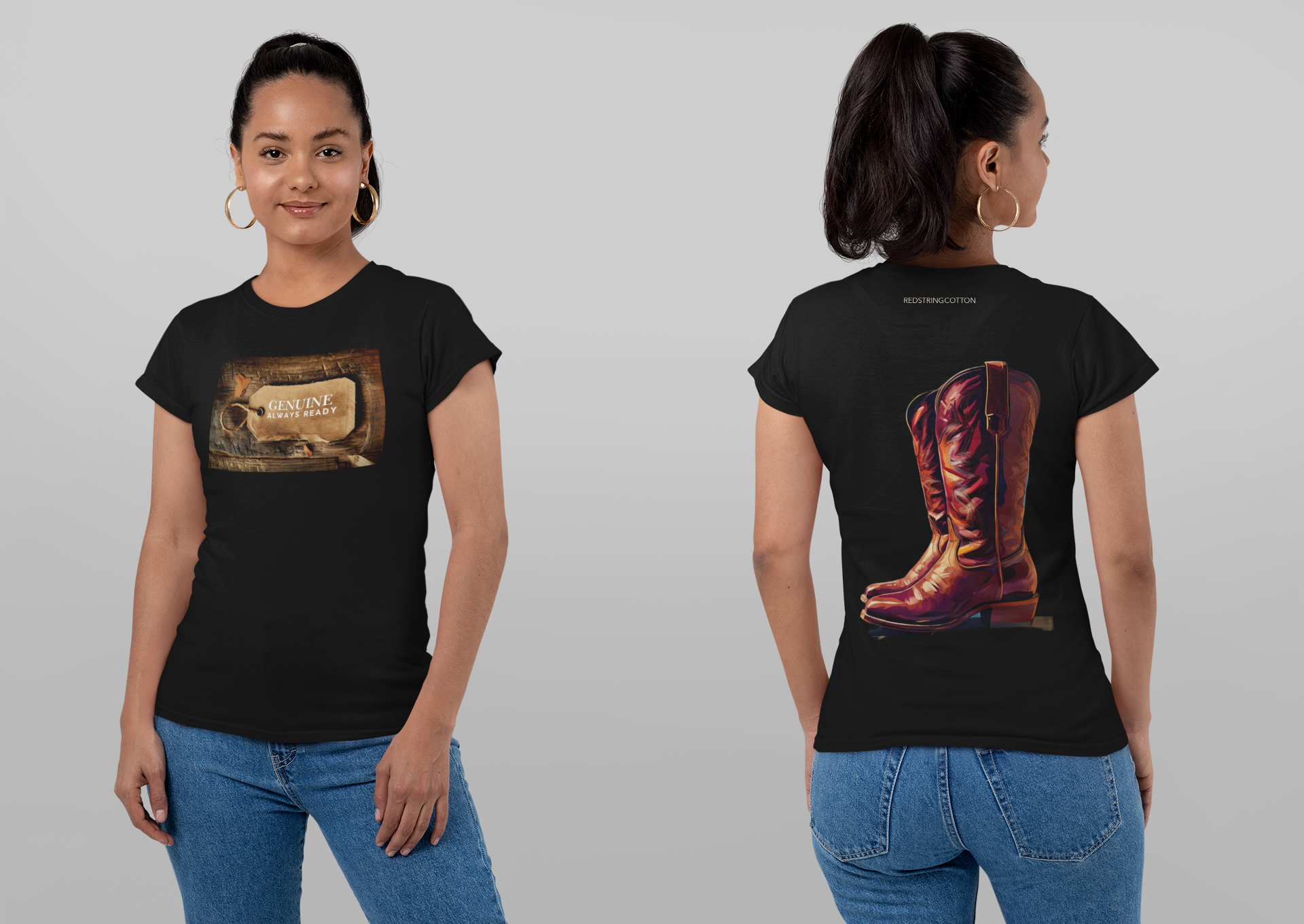 Genuine Western Vibe Women's Softstyle Tee, Boho T-Shirt for Cowgirl, Casual Wear, Country Music Festival, Fall Fashion, Gift for Her product thumbnail image