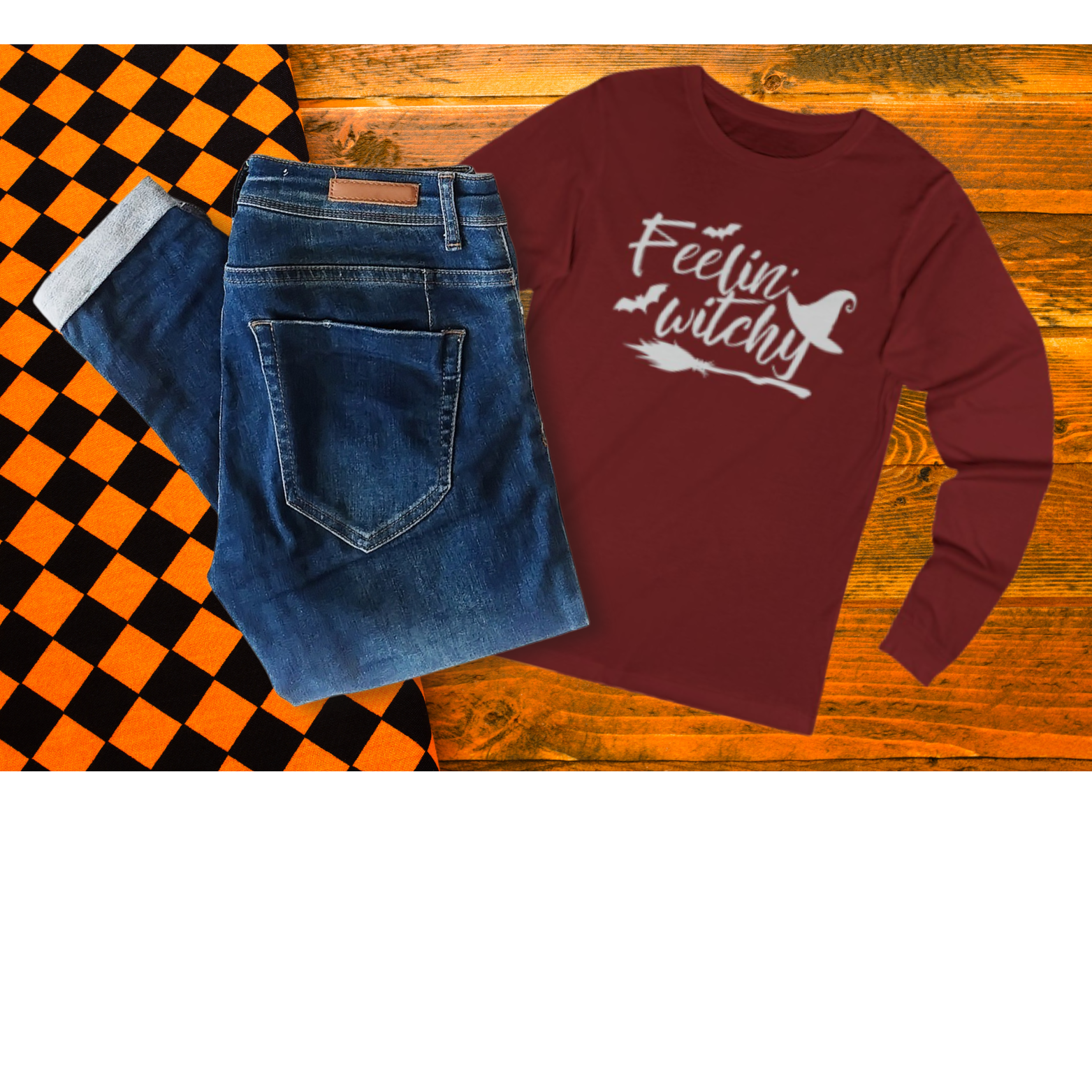 Feelin' Witchy Halloween Shirt product thumbnail image Feelin' Witchy Halloween Shirt product thumbnail image