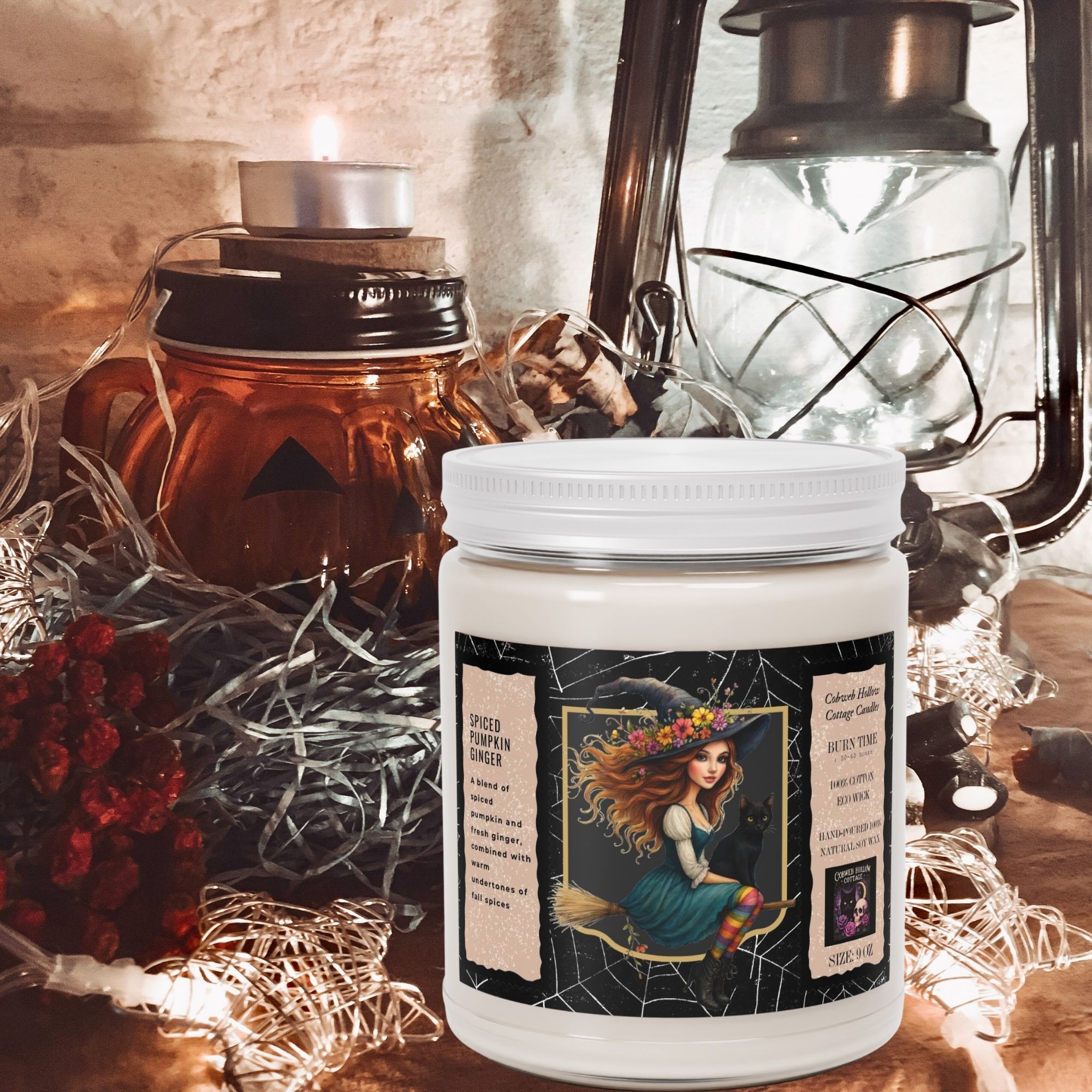 Autumn Witch Soy Candle - Spiced Pumpkin Ginger 9oz product thumbnail image