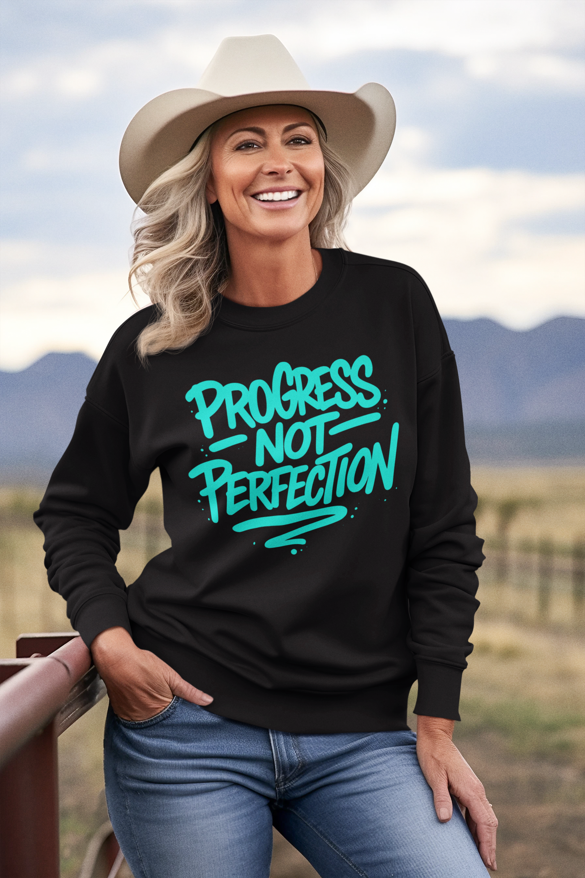 Progress Not Perfection Sweatshirt - Cozy Crewneck, Unisex Gift, Motivational Apparel, Daily Wear, Chill Vibes, Inspirational Fashion product thumbnail image