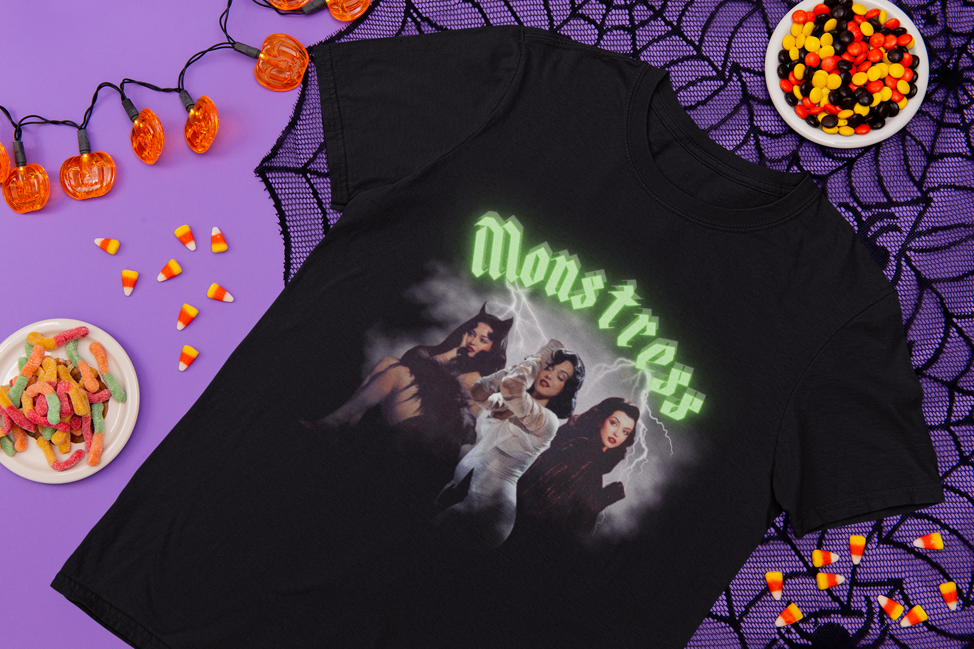 Monstress Jbunzie Graphic Tee, Unisex Jersey T-Shirt, Horror Fashion, Halloween Outfit, Unique Gift for Horror Fans product thumbnail image