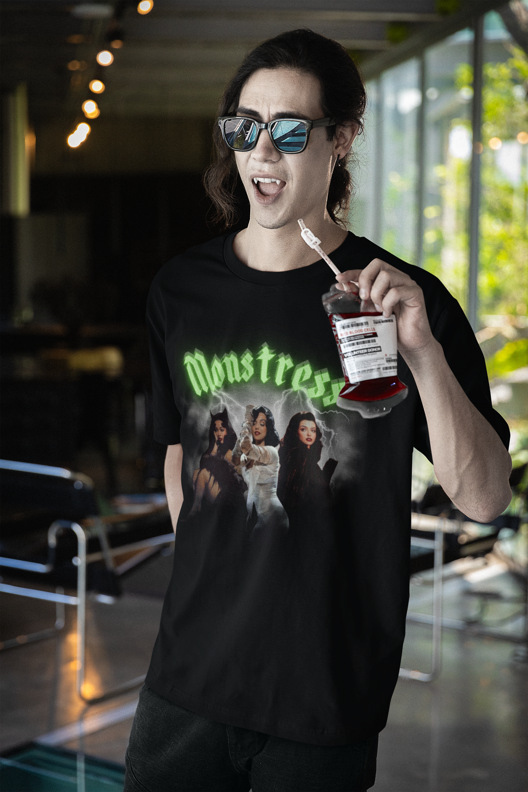 Monstress Jbunzie Graphic Tee, Unisex Jersey T-Shirt, Horror Fashion, Halloween Outfit, Unique Gift for Horror Fans product thumbnail image