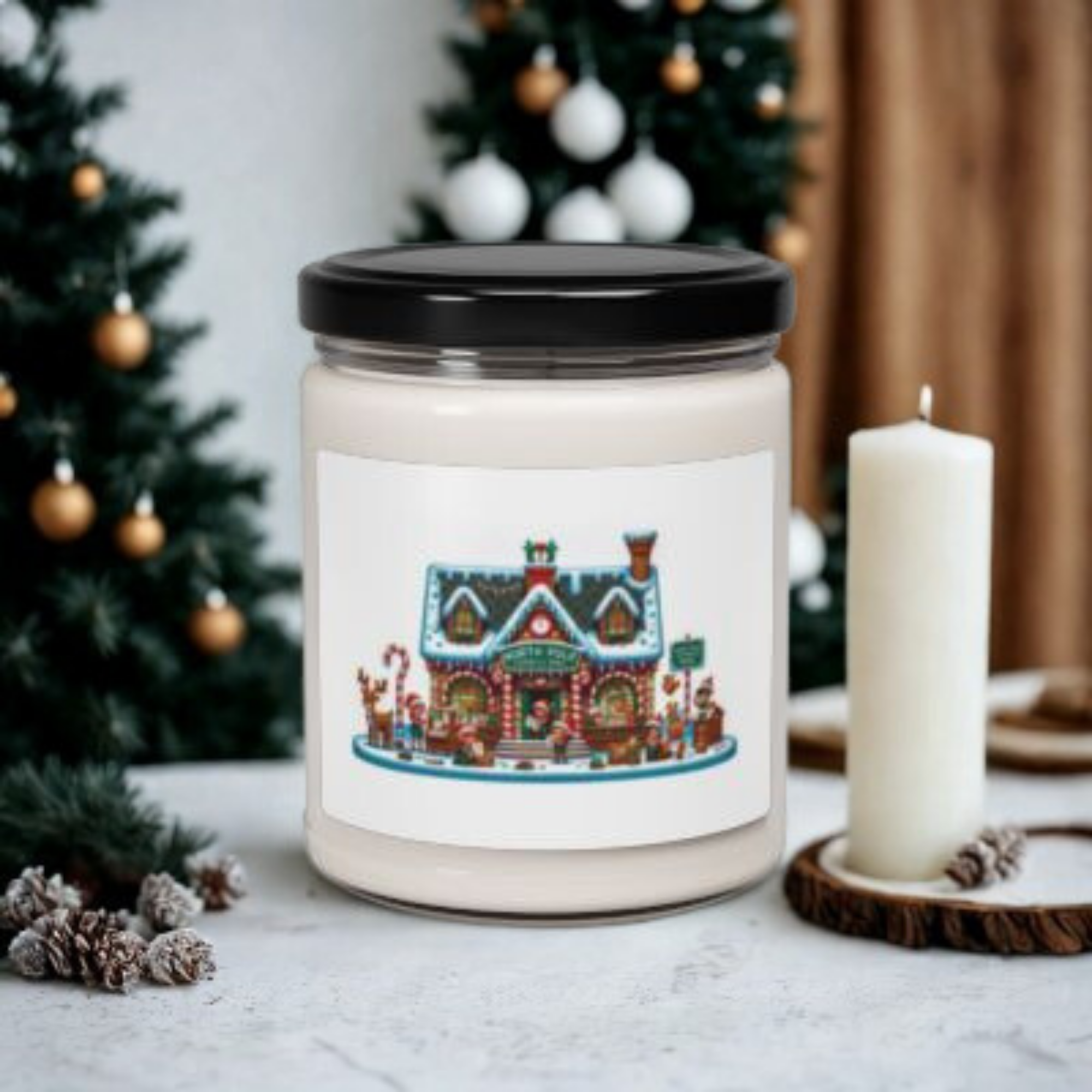 Cozy Christmas Candle 9oz Scented Soy Jar | Gingerbread House Holiday Decor | Festive Gift for Winter And Christmas Lovers Cozy Christmas Candle 9oz Scented Soy Jar | Gingerbread House Holiday Decor | Festive Gift for Winter And Christmas Lovers