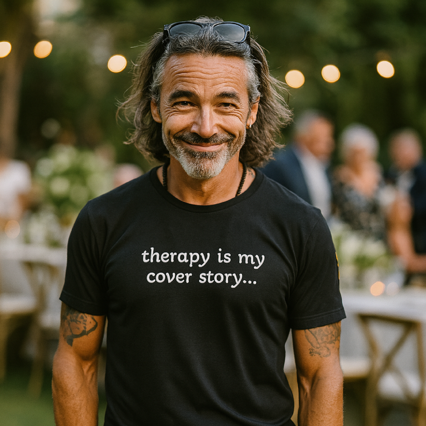 Therapy is My Cover Story 100% Cotton Black T-Shirt