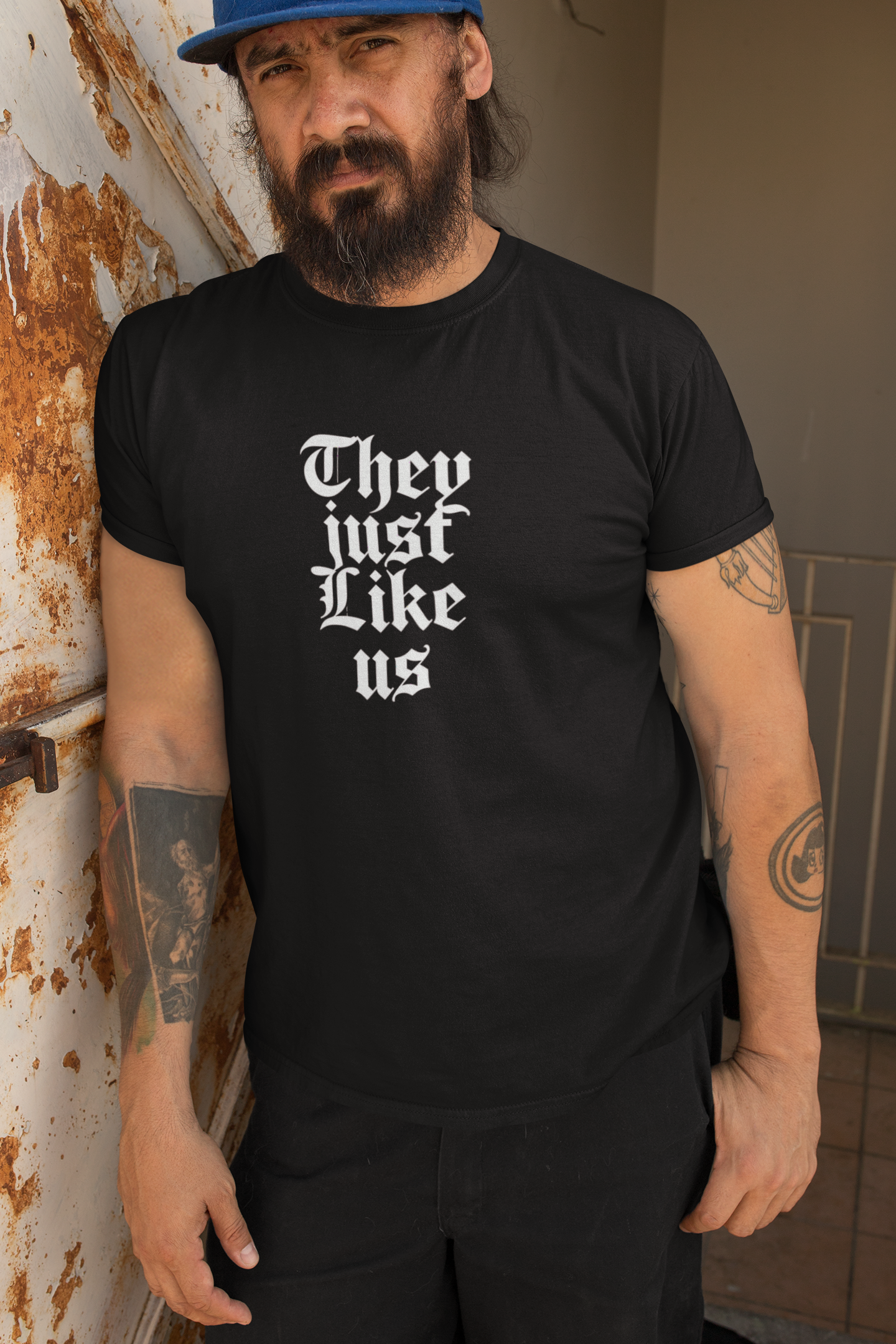 Graphic Tee - They Just Like Us, Casual Wear, Unique Gift, Trendy T-Shirt, Funny Quote Shirt, Everyday Comfort product thumbnail image