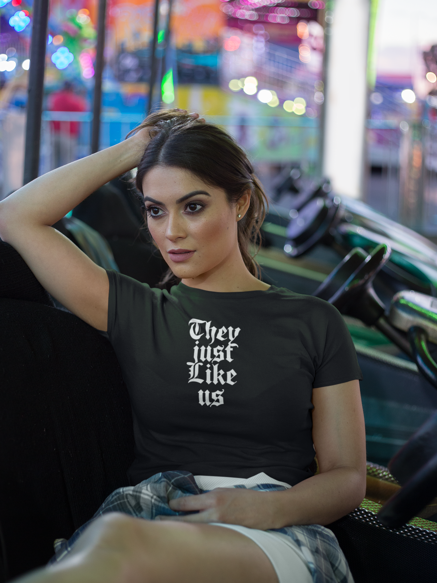Graphic Tee - They Just Like Us, Casual Wear, Unique Gift, Trendy T-Shirt, Funny Quote Shirt, Everyday Comfort product thumbnail image