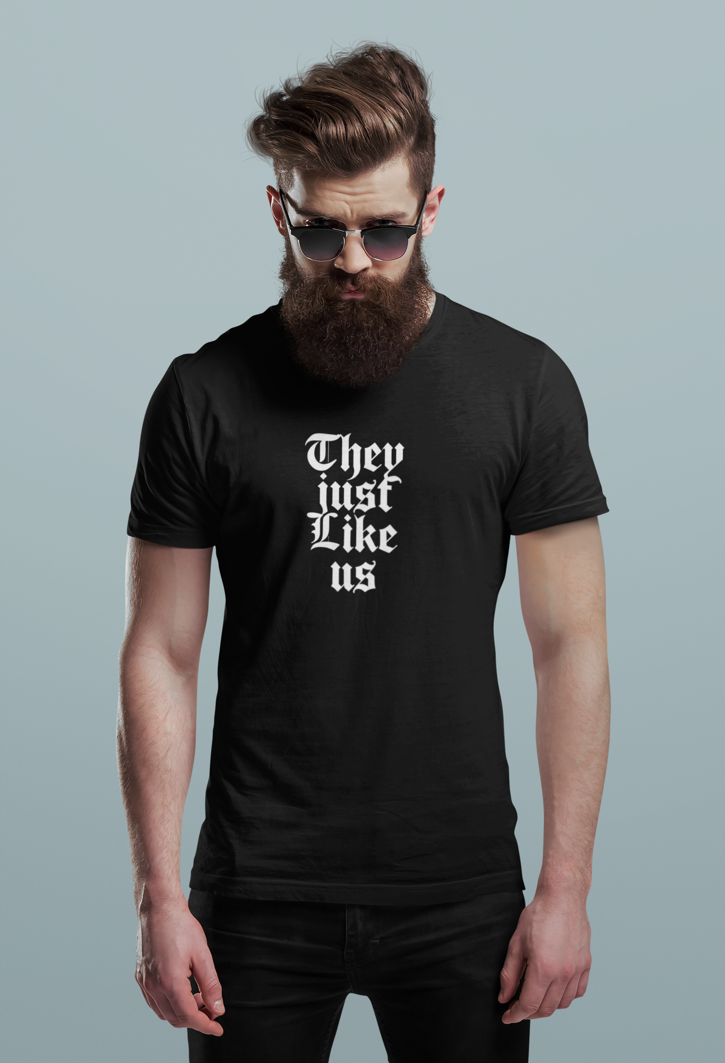 Graphic Tee - They Just Like Us, Casual Wear, Unique Gift, Trendy T-Shirt, Funny Quote Shirt, Everyday Comfort product thumbnail image