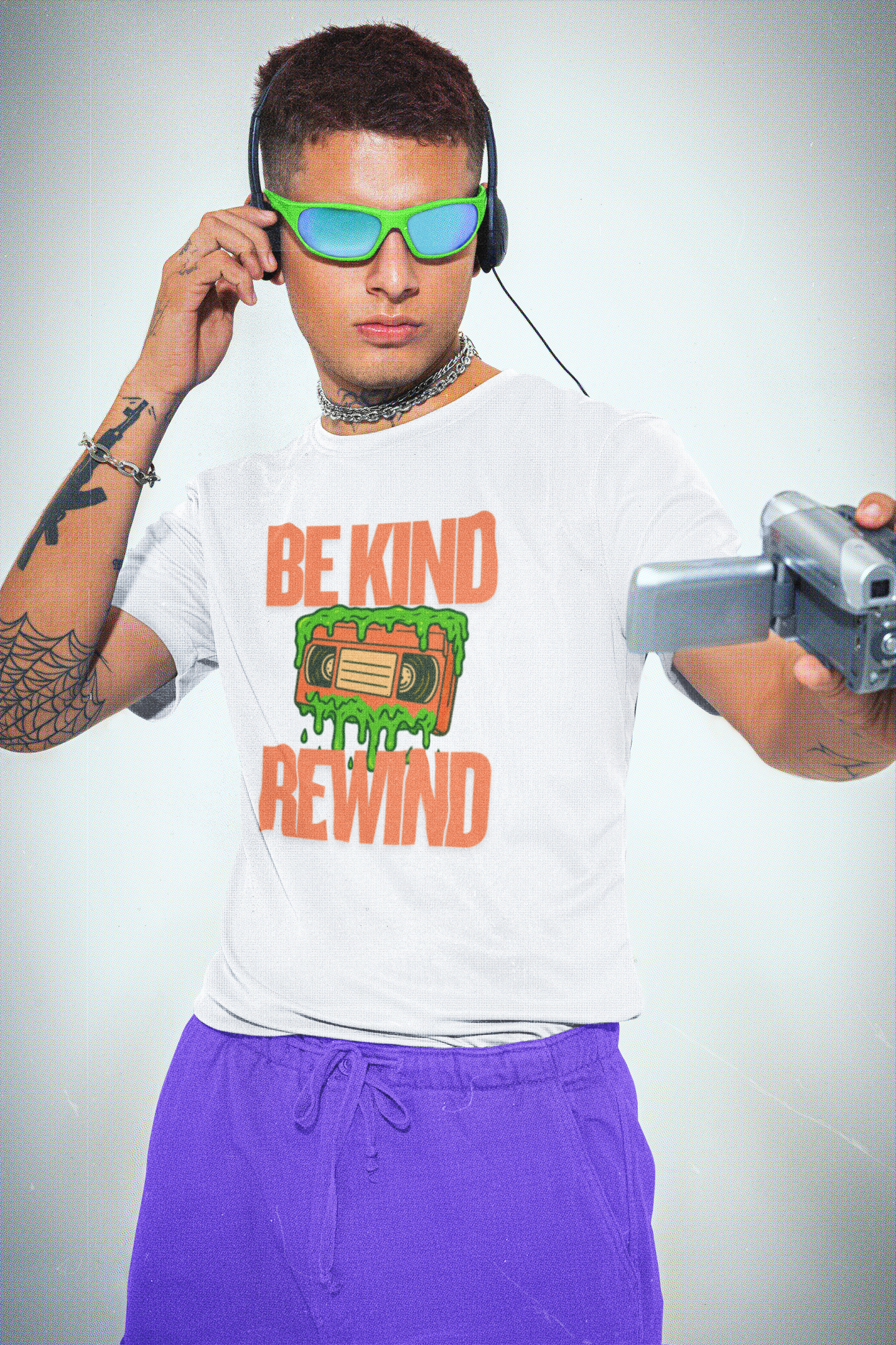 Be Kind, Rewind Graphic Tee, Casual Streetwear, Gift for Film Lovers, Unique Graphic T-Shirt, Nostalgic Gift Idea product thumbnail image Be Kind, Rewind Graphic Tee, Casual Streetwear, Gift for Film Lovers, Unique Graphic T-Shirt, Nostalgic Gift Idea product thumbnail image