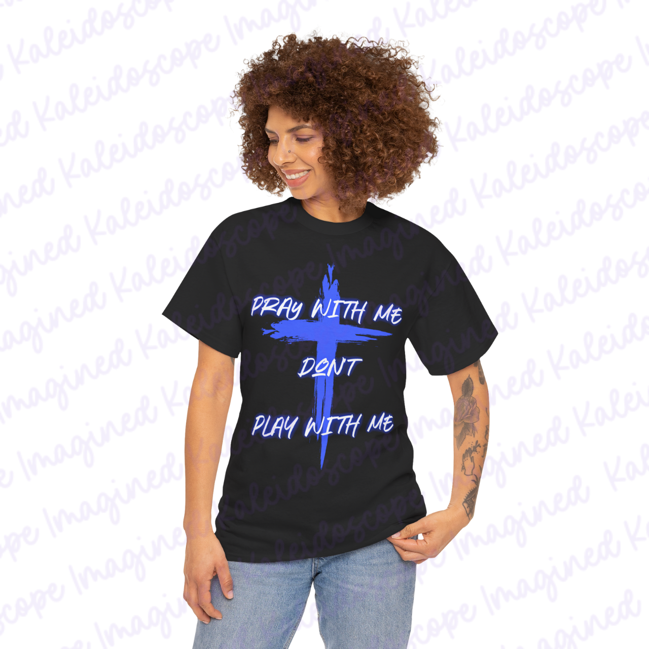 Faith-Inspired Graphic Tee - Pray Don't Play, Inspirational Fashion, Gift for Believers, Casual Wear, Spiritual Apparel, Christian Gifts product thumbnail image