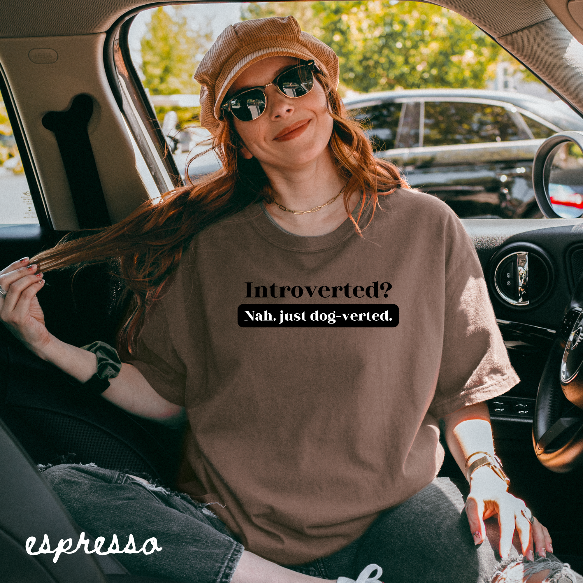 Funny Introverted Dog Parent Unisex Tee product thumbnail image Funny Introverted Dog Parent Unisex Tee product thumbnail image