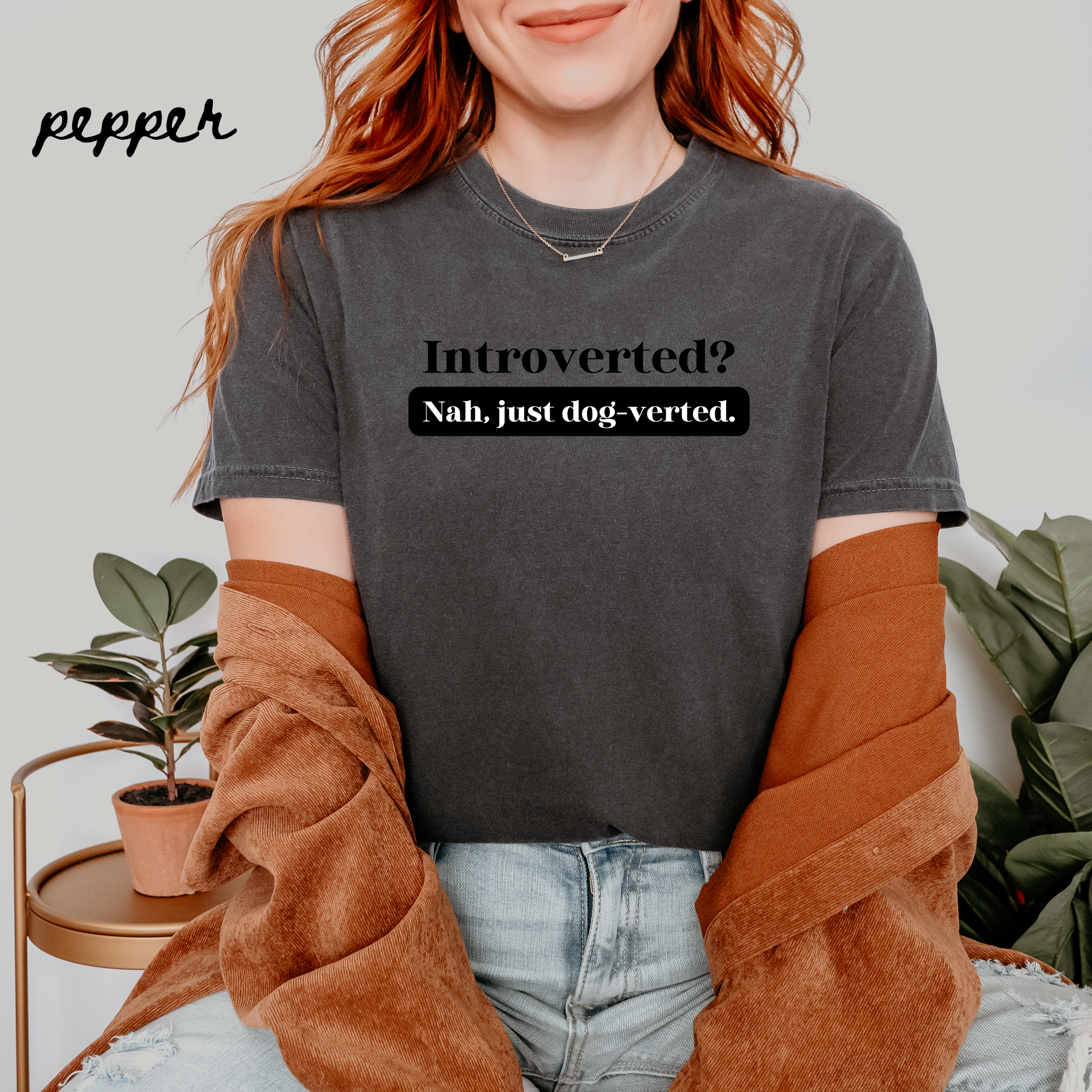Funny Introverted Dog Parent Unisex Tee product thumbnail image Funny Introverted Dog Parent Unisex Tee product thumbnail image