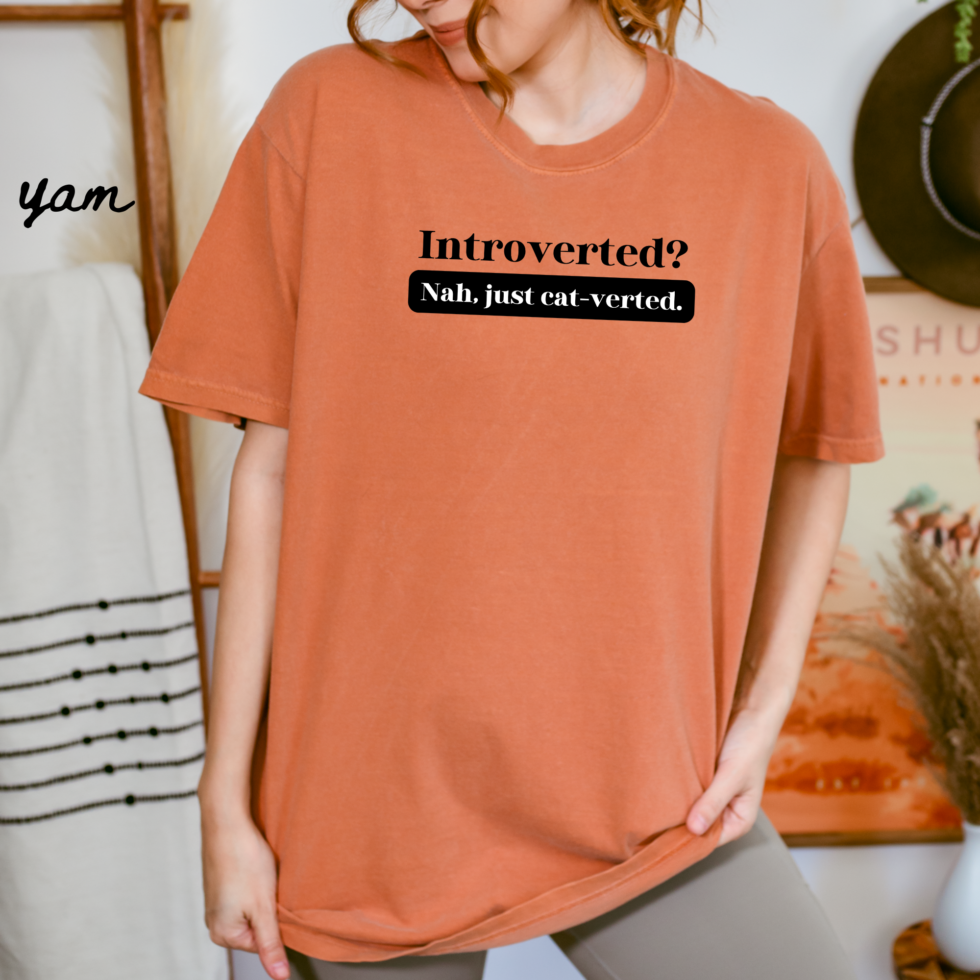 Funny Introverted Cat Parent Unisex Tee product thumbnail image Funny Introverted Cat Parent Unisex Tee product thumbnail image