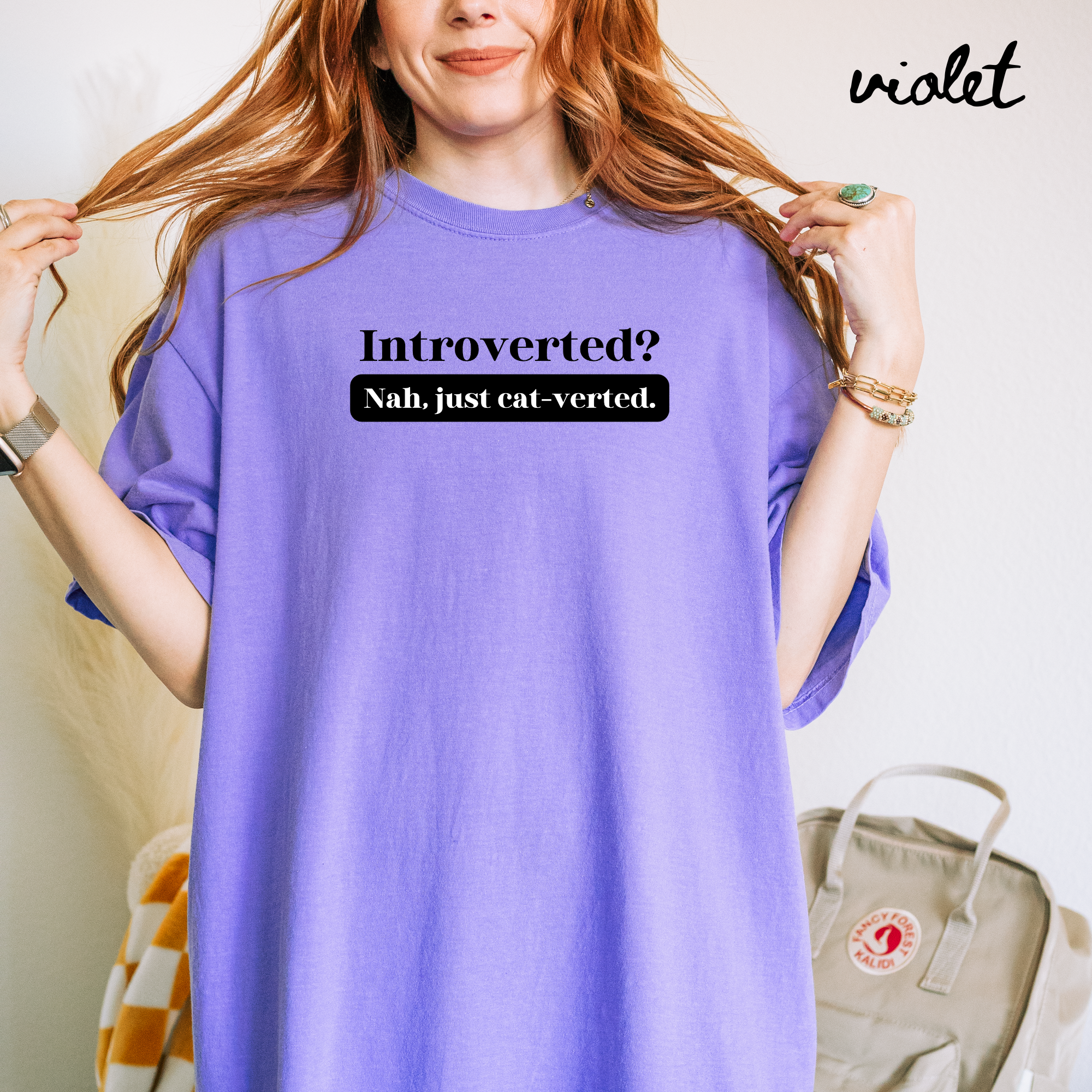 Funny Introverted Cat Parent Unisex Tee product thumbnail image Funny Introverted Cat Parent Unisex Tee product thumbnail image
