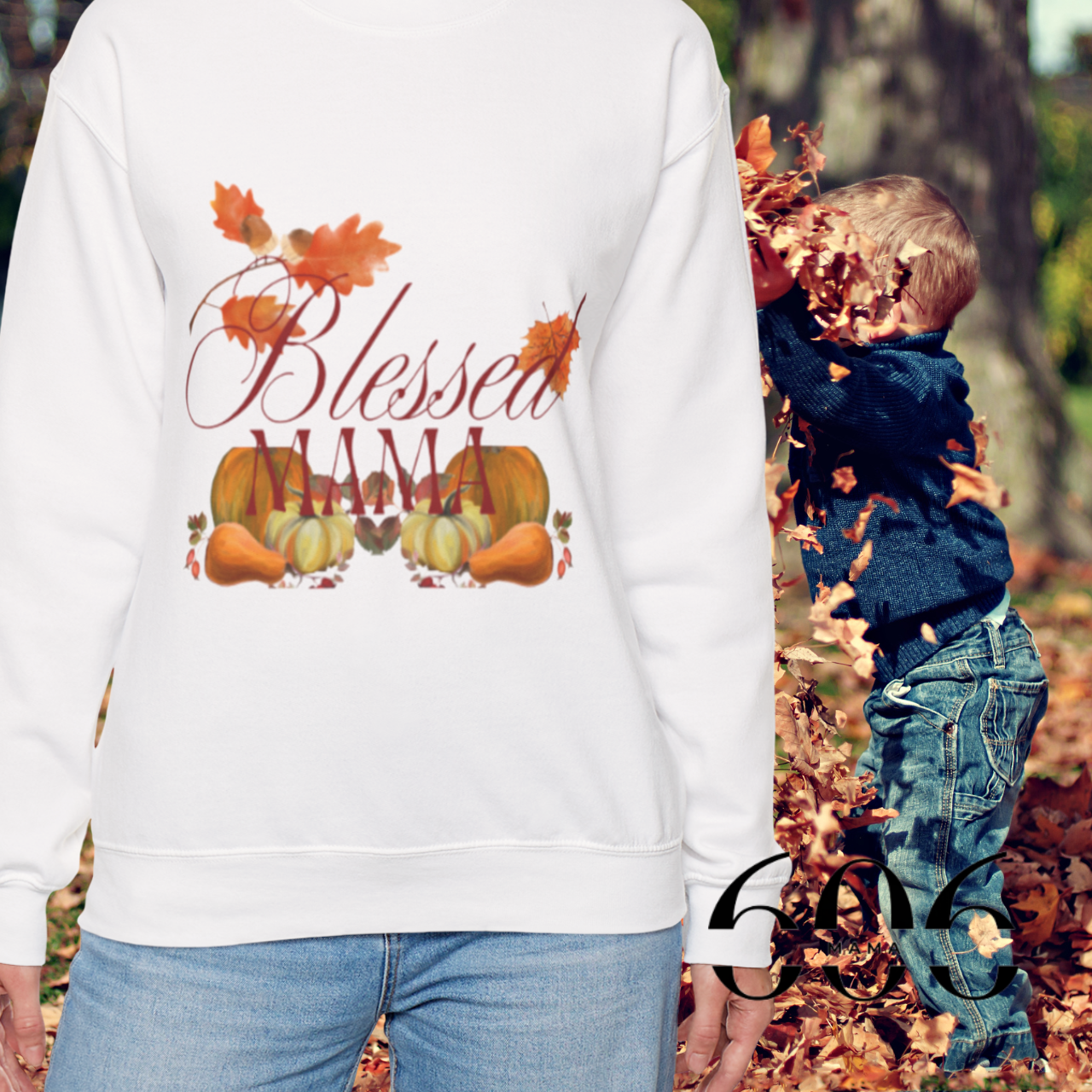 Blessed Mama Fall Sweatshirt, Cozy Fall Sweater, Thanksgiving Gift, Autumn Apparel, Family Gathering Outfit, Seasonal Layering product thumbnail image Blessed Mama Fall Sweatshirt, Cozy Fall Sweater, Thanksgiving Gift, Autumn Apparel, Family Gathering Outfit, Seasonal Layering product thumbnail image