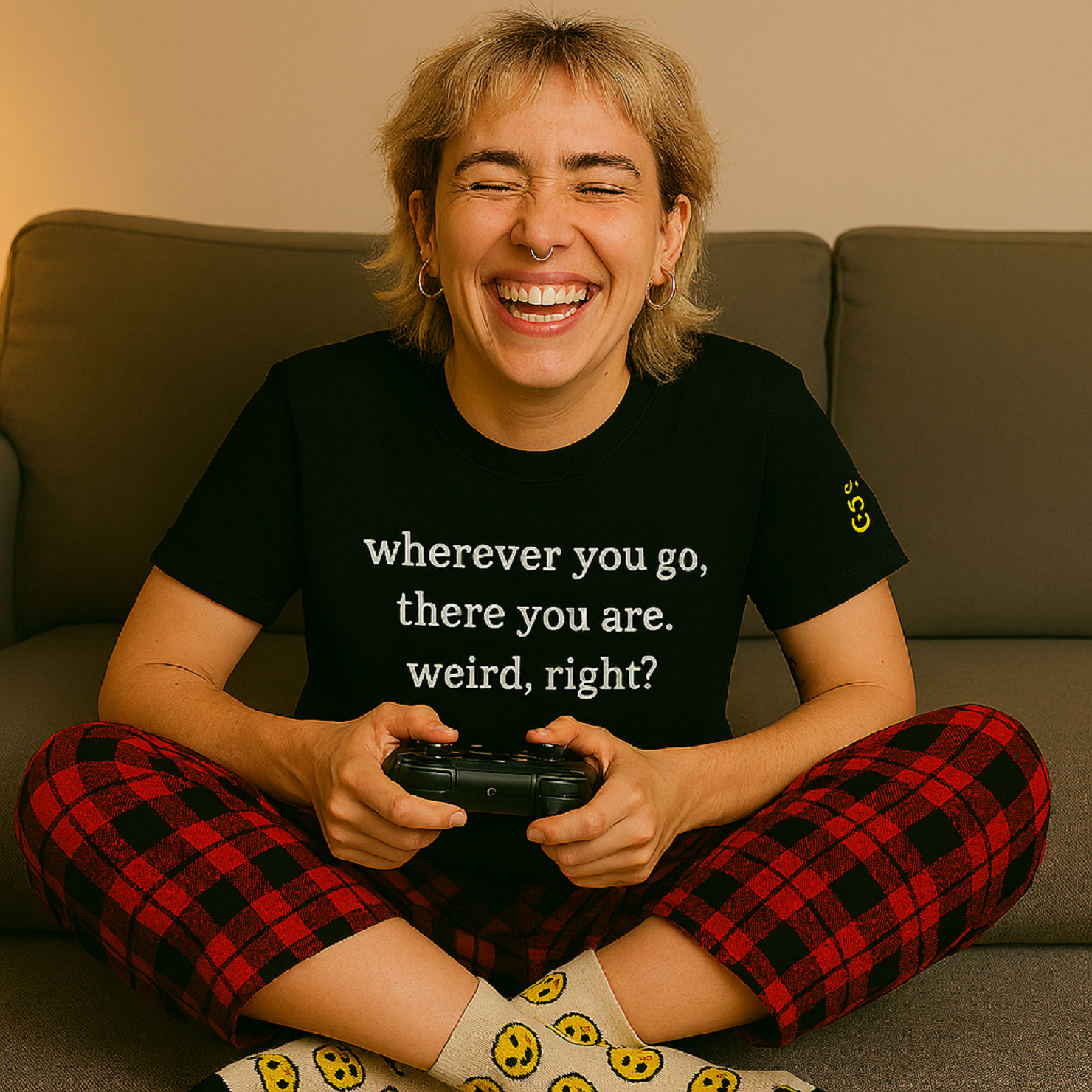 Wherever You Go Black 100% Cotton Black T-Shirt product thumbnail image Wherever You Go Black 100% Cotton Black T-Shirt product thumbnail image