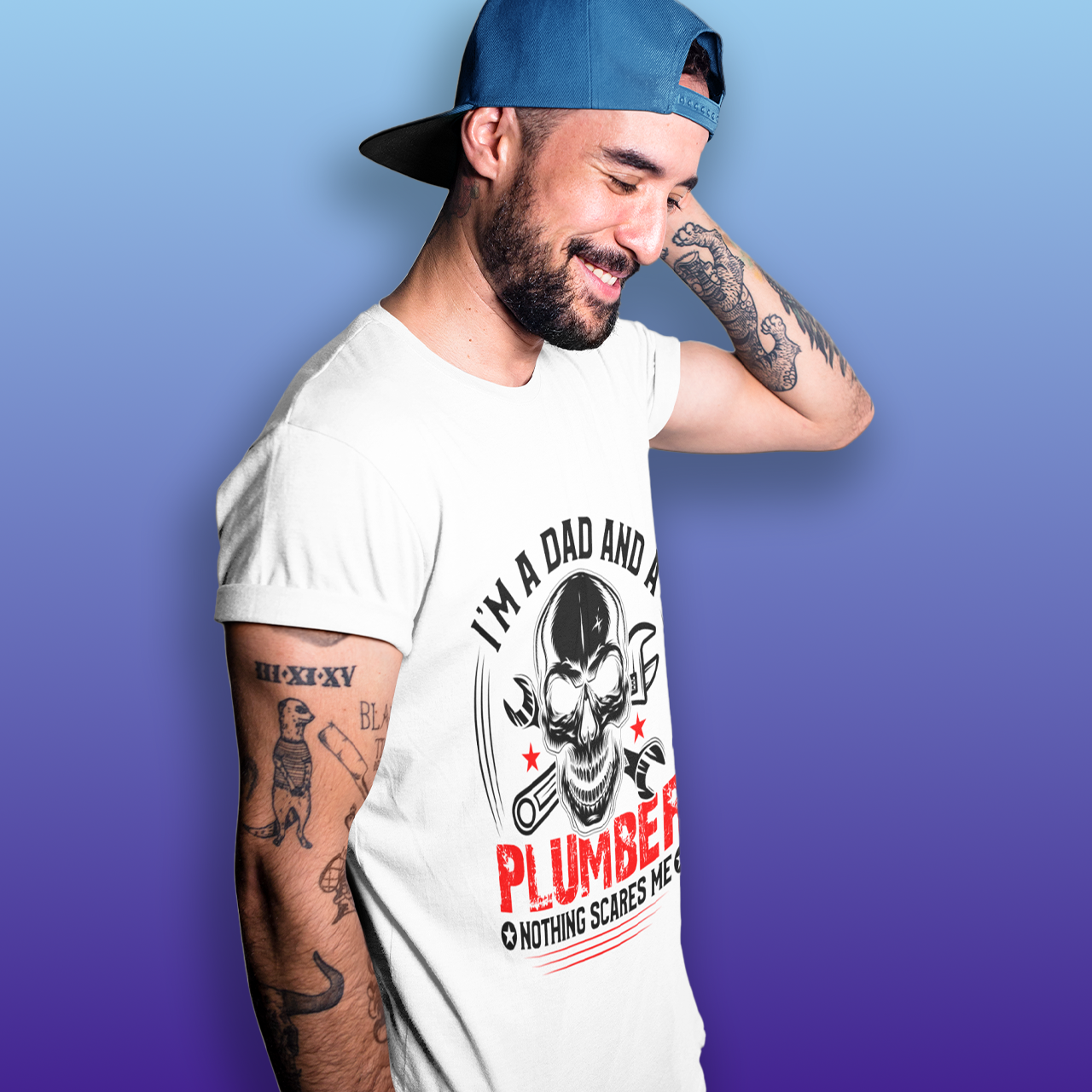 Funny Plumber Dad T-Shirt | Nothing Scares Me | Humorous Gift product thumbnail image Funny Plumber Dad T-Shirt | Nothing Scares Me | Humorous Gift product thumbnail image