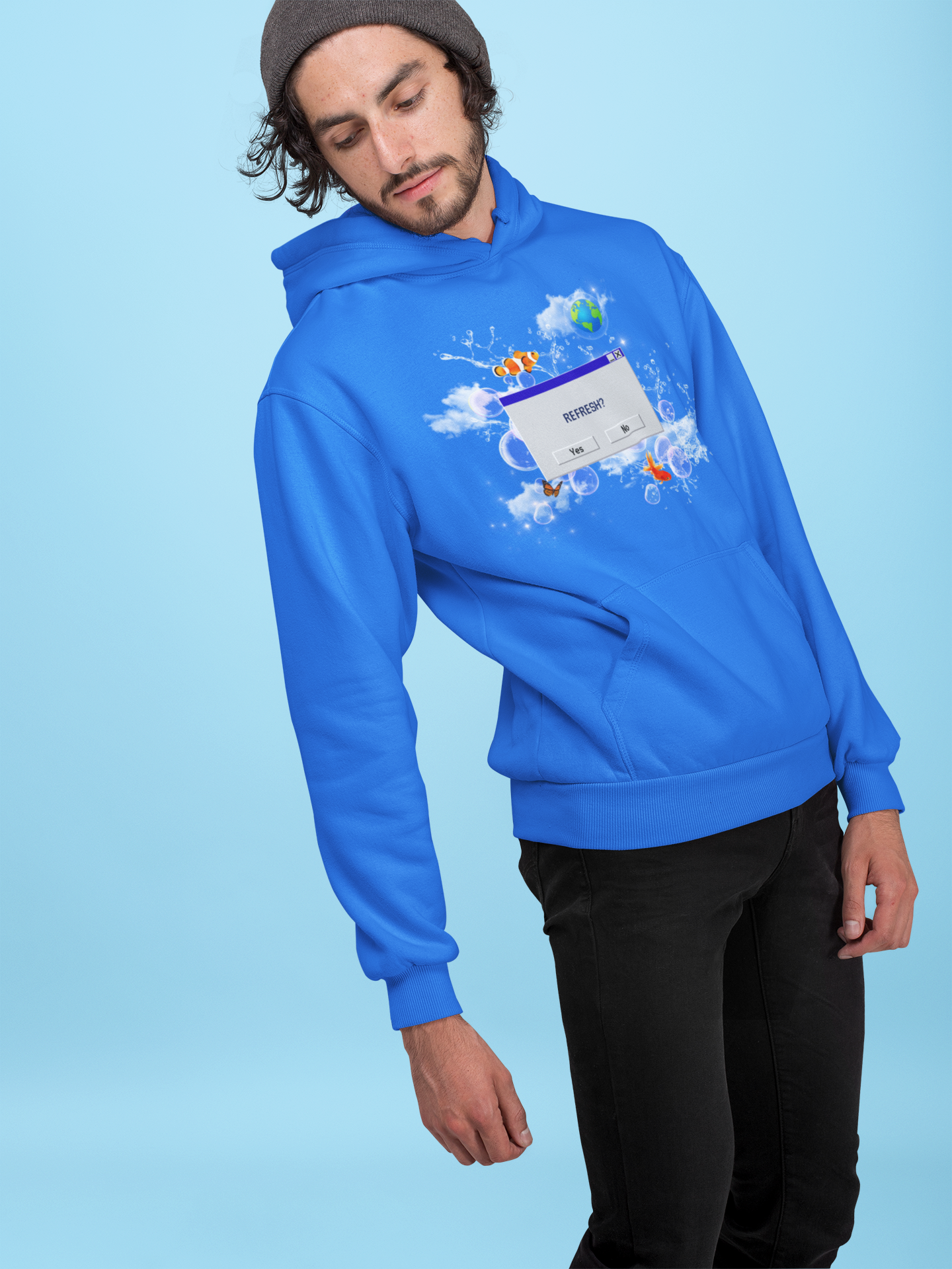 Frutiger Aero Graphic Hoodie, Casual Wear, Unique Gifts, Cool Style, Everyday Comfort, Trendy Fashion product thumbnail image