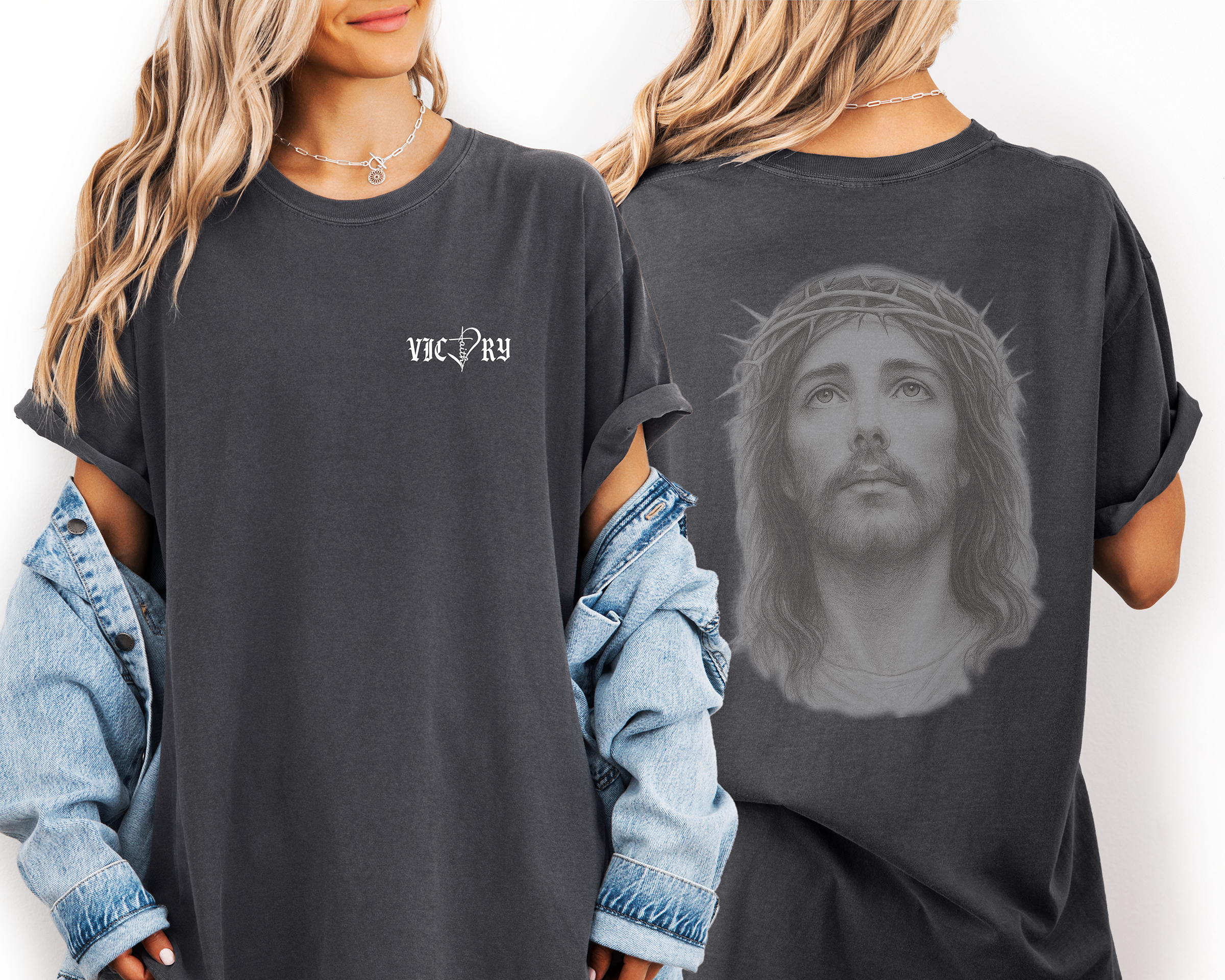 Victory Faith Christian T-Shirt Custom Color Bible Verse Graphic Tee, Religious Gift, Jesus Cross Shirt, Unisex Christian Apparel Gift 