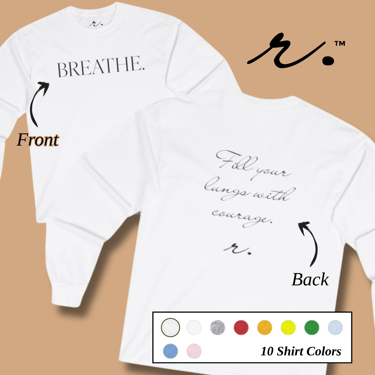 BREATHE. | Reminder Collection Long Sleeve - Adults