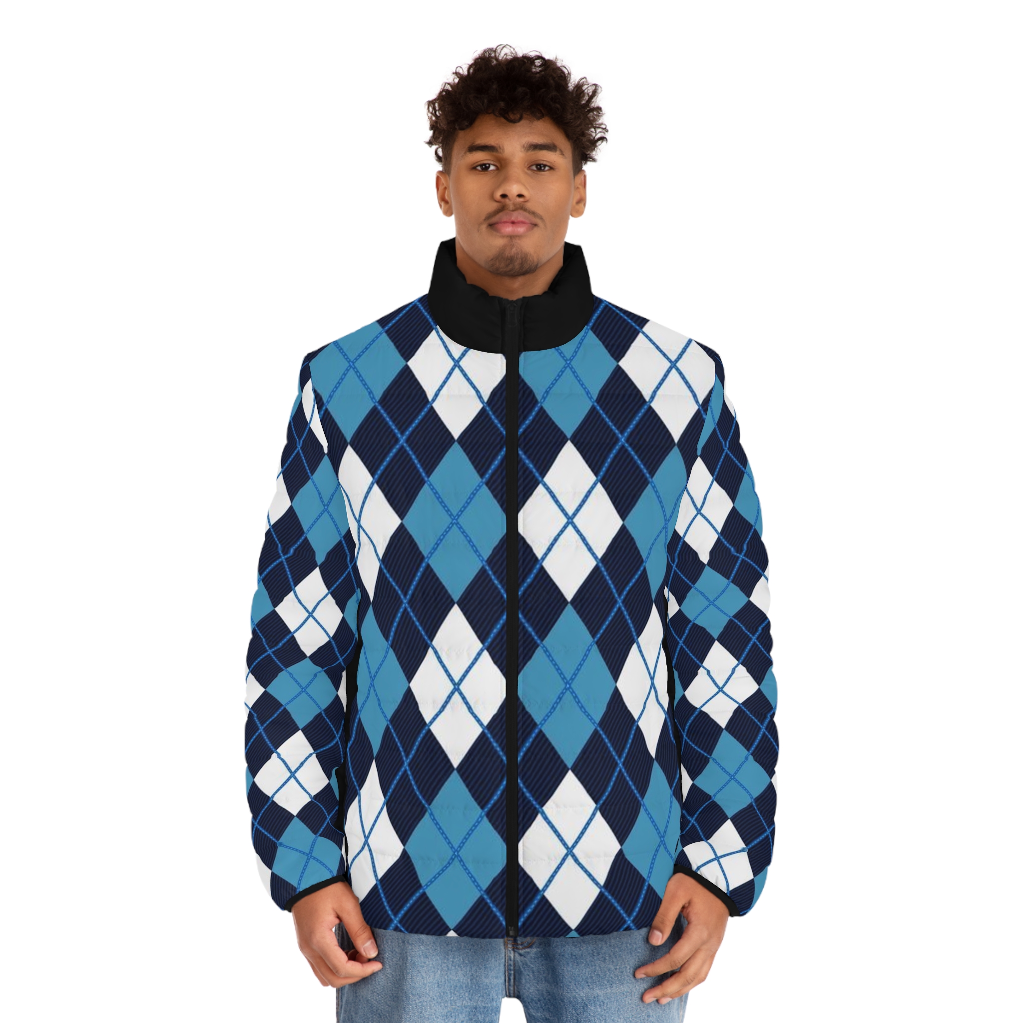 Personalized Men's Puffer Jacket, Comfortable Outerwear for Winter, Casual &amp; Stylish, for All Seasons,  Fashion Enthusiasts, Gift for Him product thumbnail image