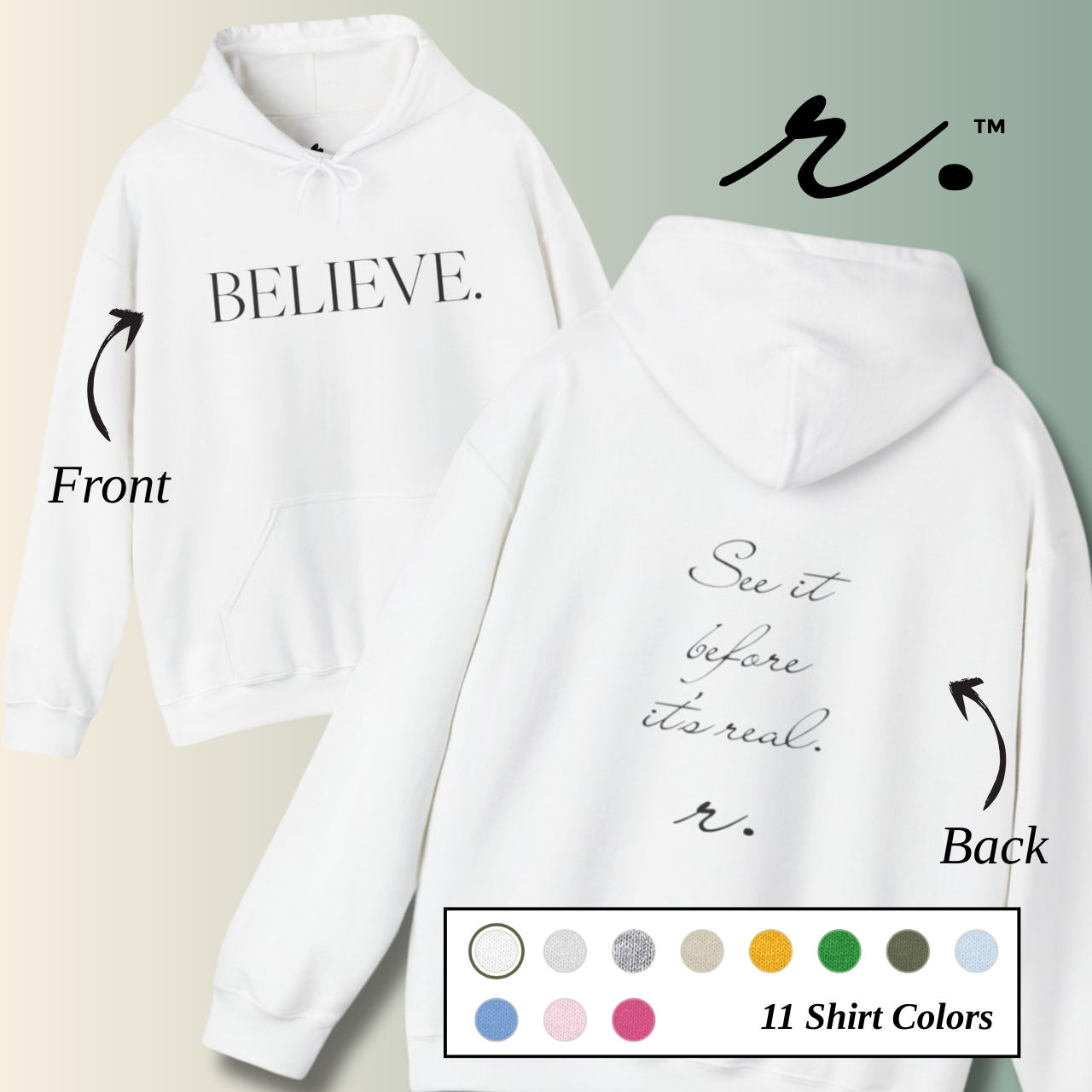 BELIEVE. | Reminder Collection Hoodie - Adults product thumbnail image