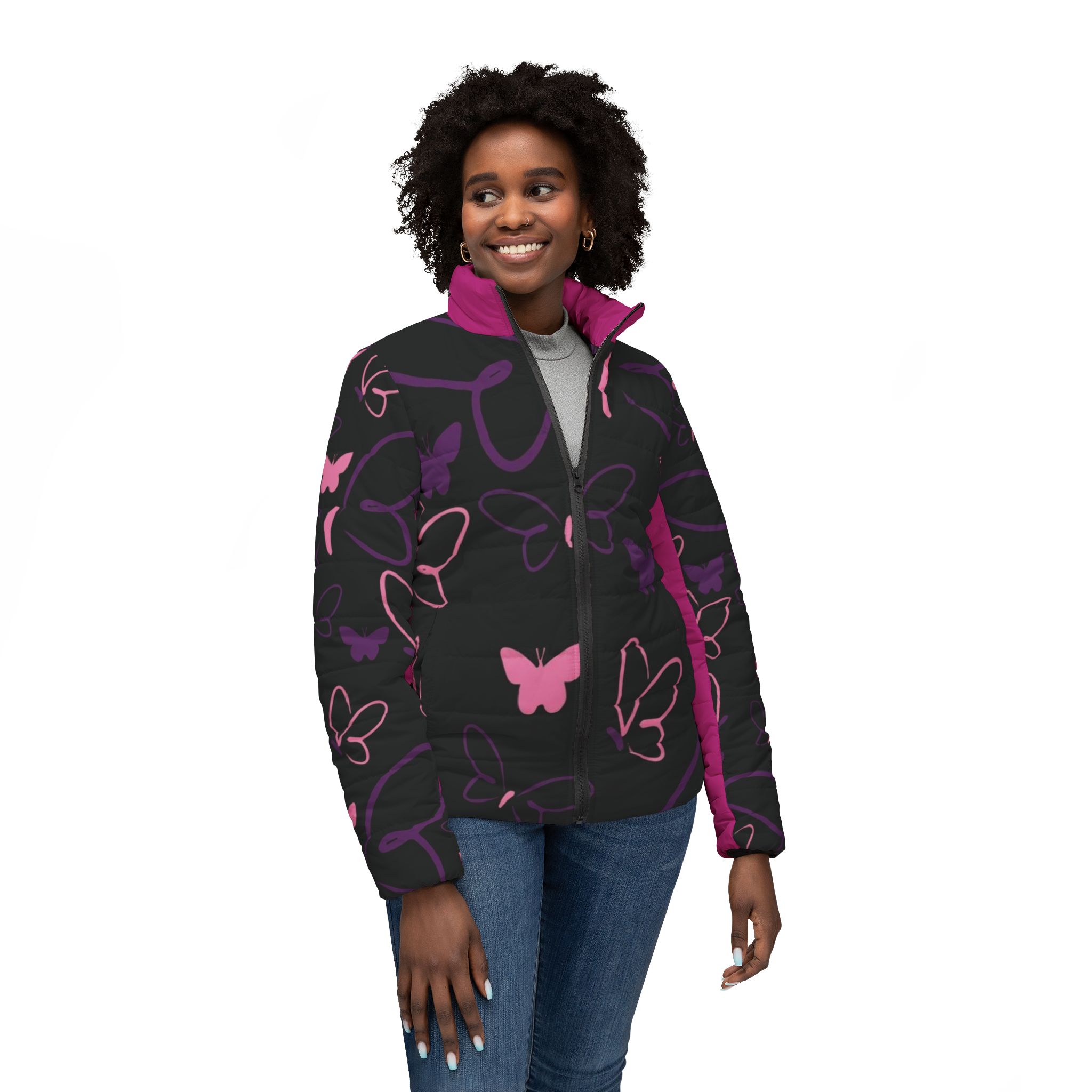 Personalized Women's Puffer Jacket, Custom Patterns for Cold Weather, Winter Holidays, Casual Comfort, Warm Layering, Gift for Her product thumbnail image Personalized Women's Puffer Jacket, Custom Patterns for Cold Weather, Winter Holidays, Casual Comfort, Warm Layering, Gift for Her product thumbnail image