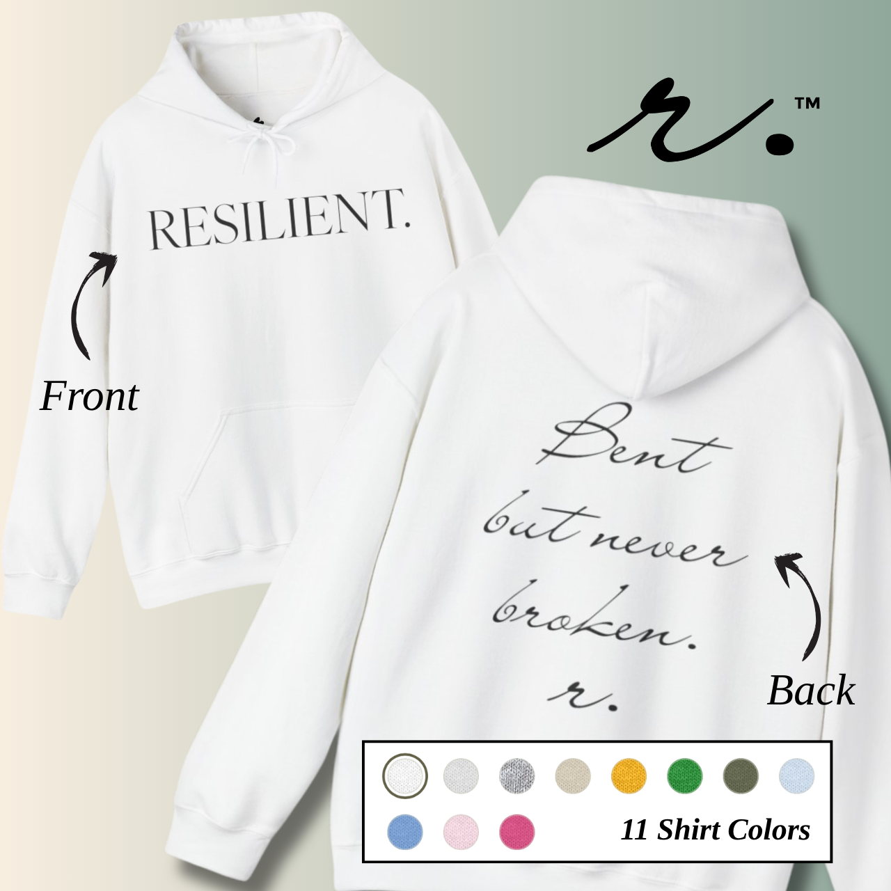 RESILIENT. | Reminder Collection Hoodie - Adults product thumbnail image