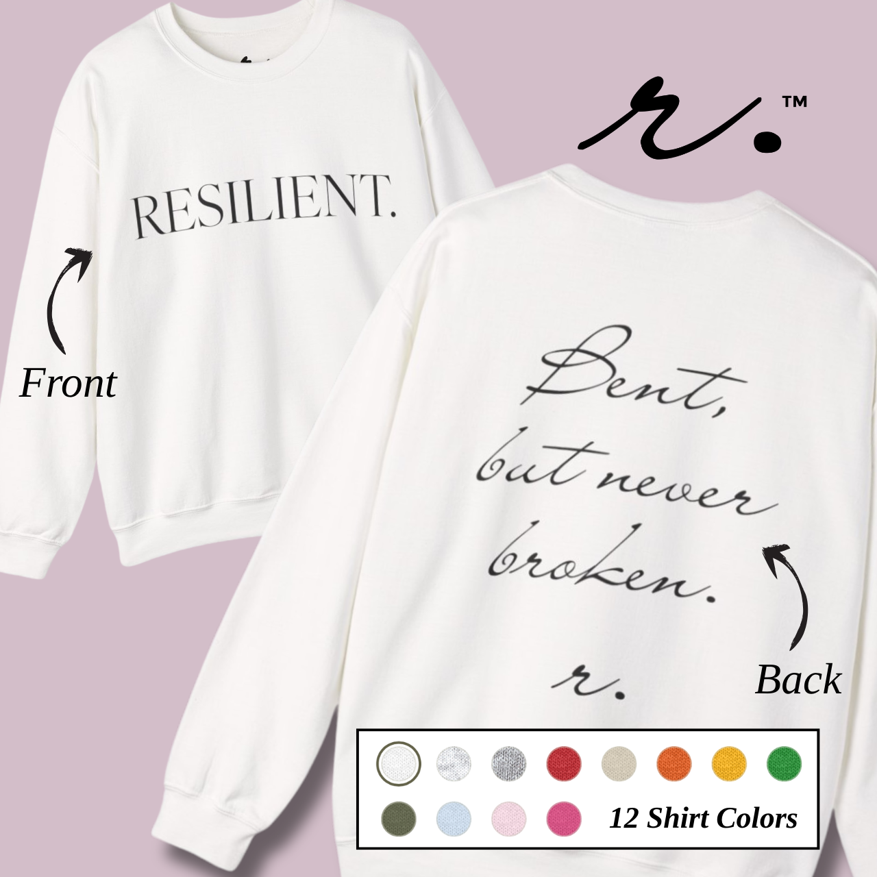 RESILIENT. | Reminder Collection Crew - Adults product thumbnail image