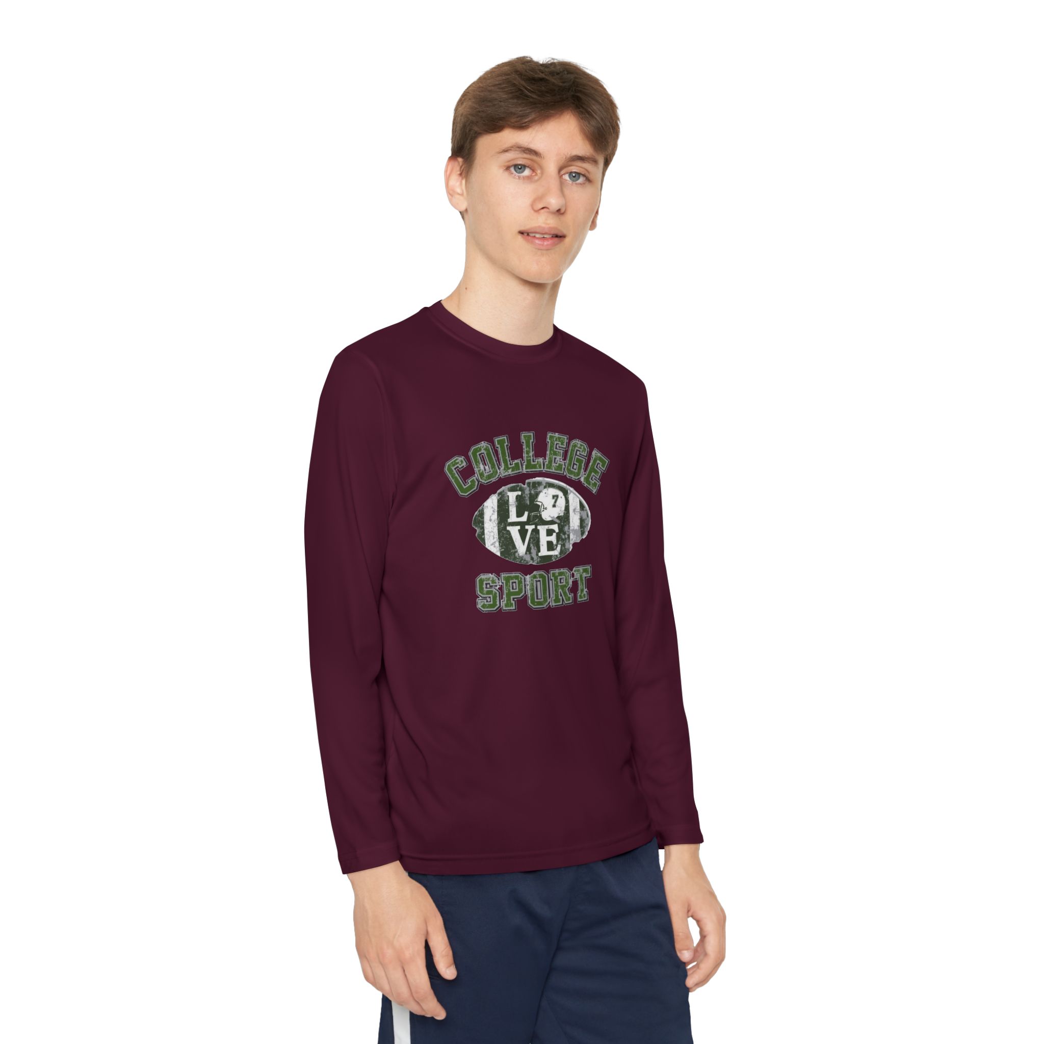 Personalized Youth Long Sleeve Sport's T-shirt, Sporty, Comfortable, Team Events, Birthdays, Gifts, Everyday Wear, Active Lifestyle for ages 11-19 years product thumbnail image Personalized Youth Long Sleeve Sport's T-shirt, Sporty, Comfortable, Team Events, Birthdays, Gifts, Everyday Wear, Active Lifestyle for ages 11-19 years product thumbnail image