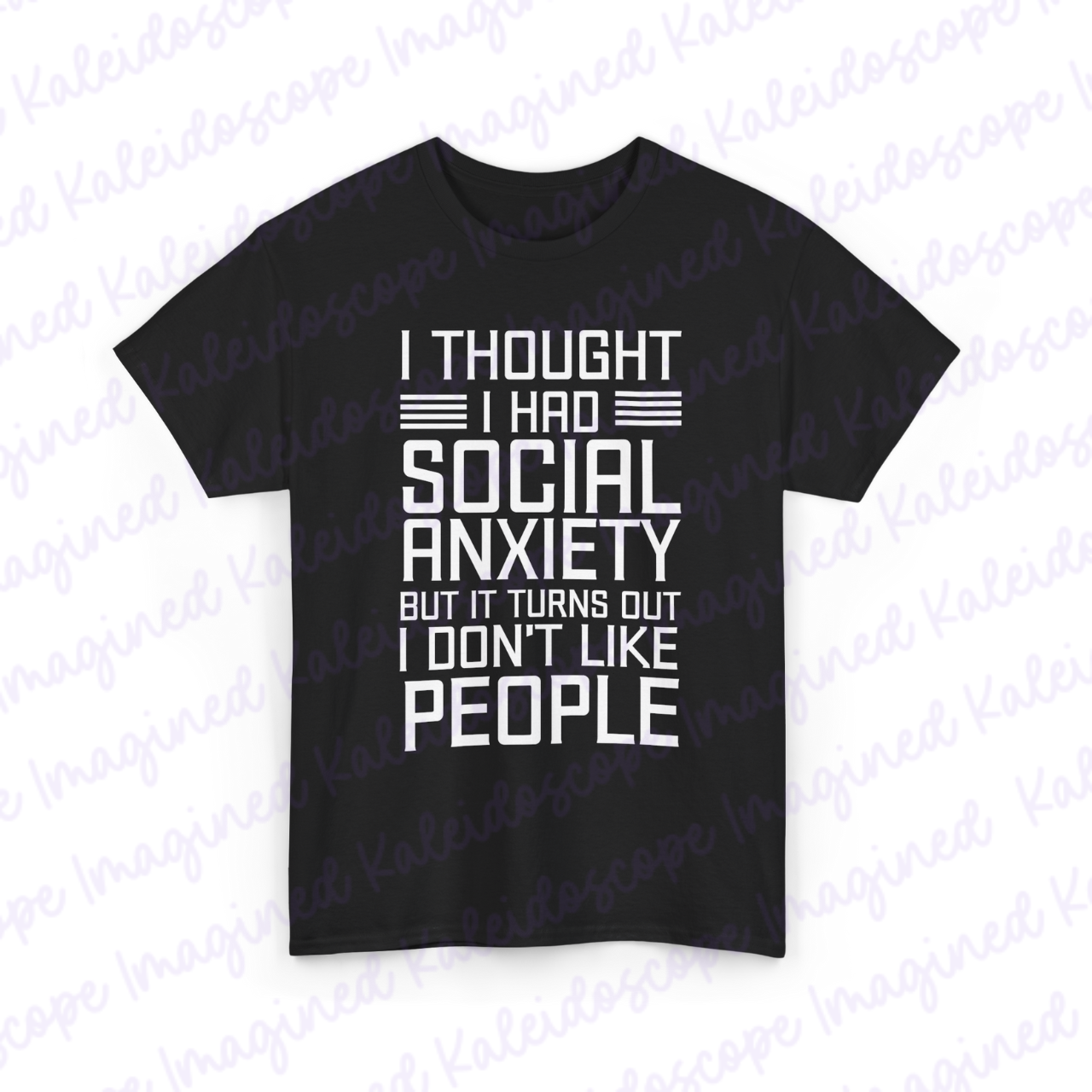 Social Anxiety Humor Tee, Unisex Heavy Cotton T-Shirt, Perfect Gift for Introverts, Casual Wear, Mental Health Awareness