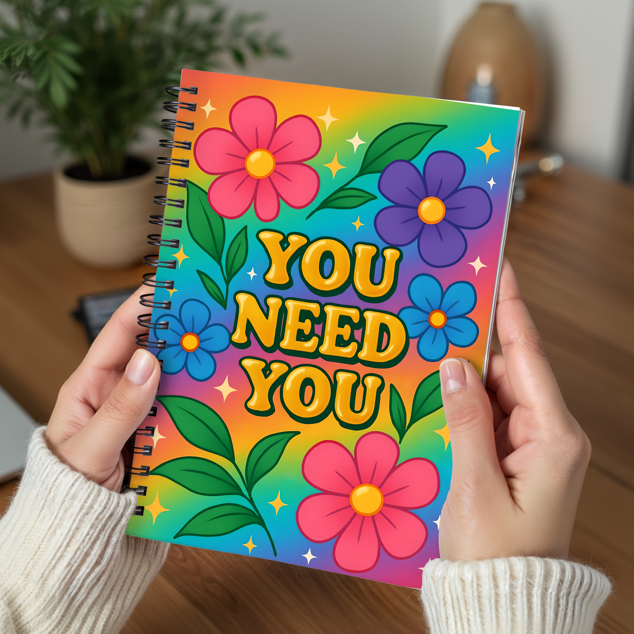 Vibrant Affirmation Notebook - Perfect for Self-Care, Journaling, or Gifts,