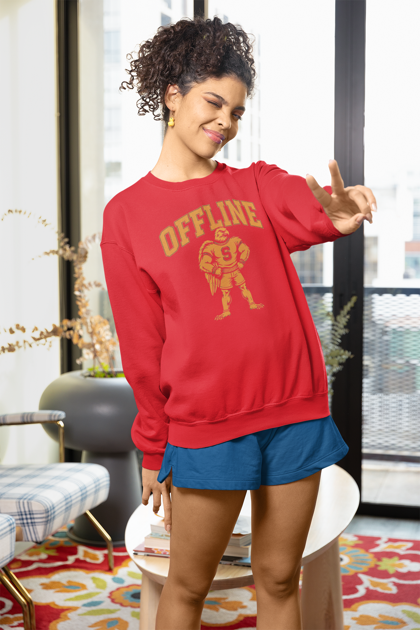 Offline Hero Sweatshirt, Cozy Unisex Crewneck, Perfect Gift for Gamers, Casual Wear, Relaxing Days, Everyday Comfort product thumbnail image